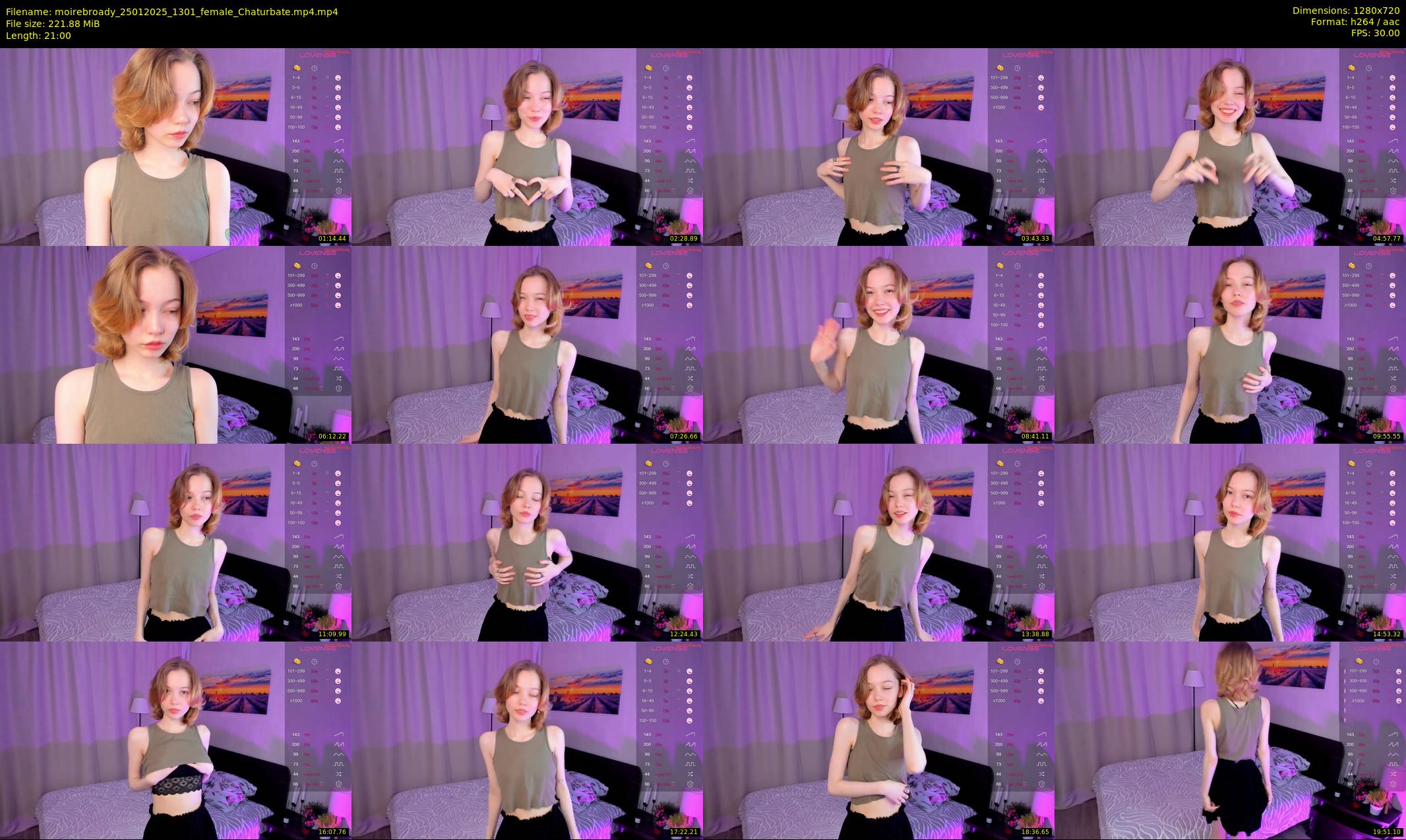 moirebroady — 21 minute Chaturbate female cam show recording, 720p, Jan 25, 2025