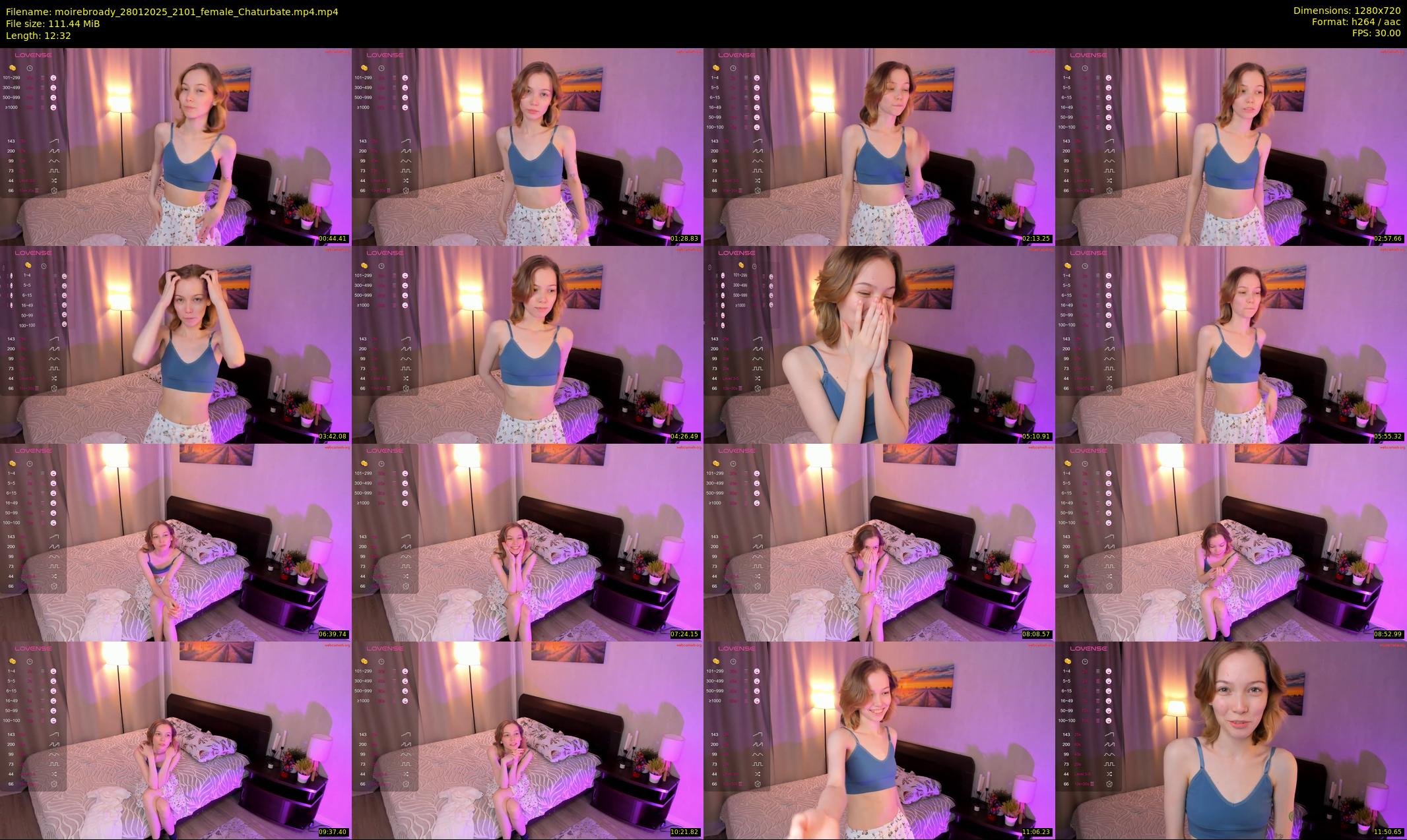 moirebroady — 13 minute Chaturbate female cam show recording, 720p, Jan 28, 2025