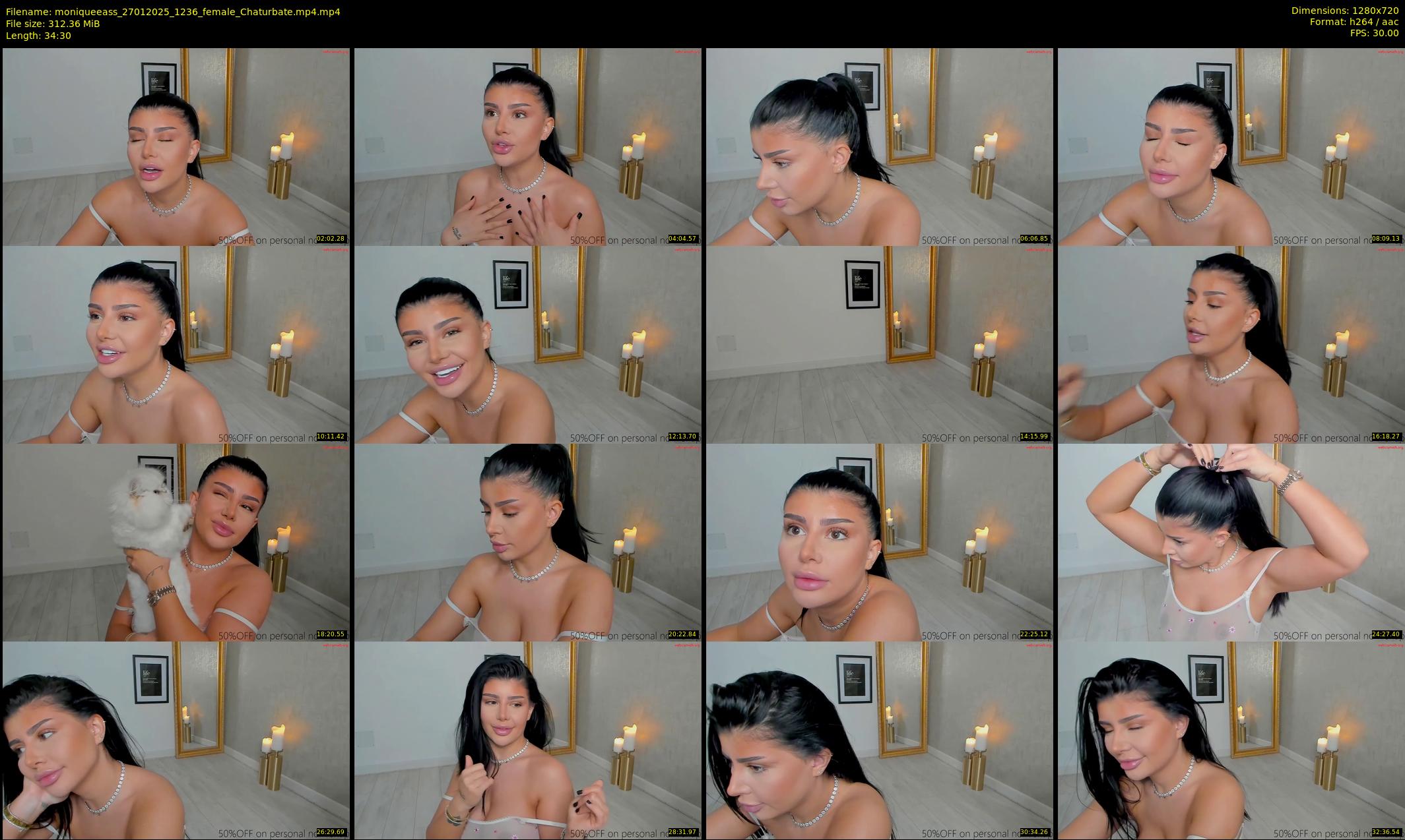moniqueeass — 35 minute Chaturbate female cam show recording, 720p, Jan 27, 2025