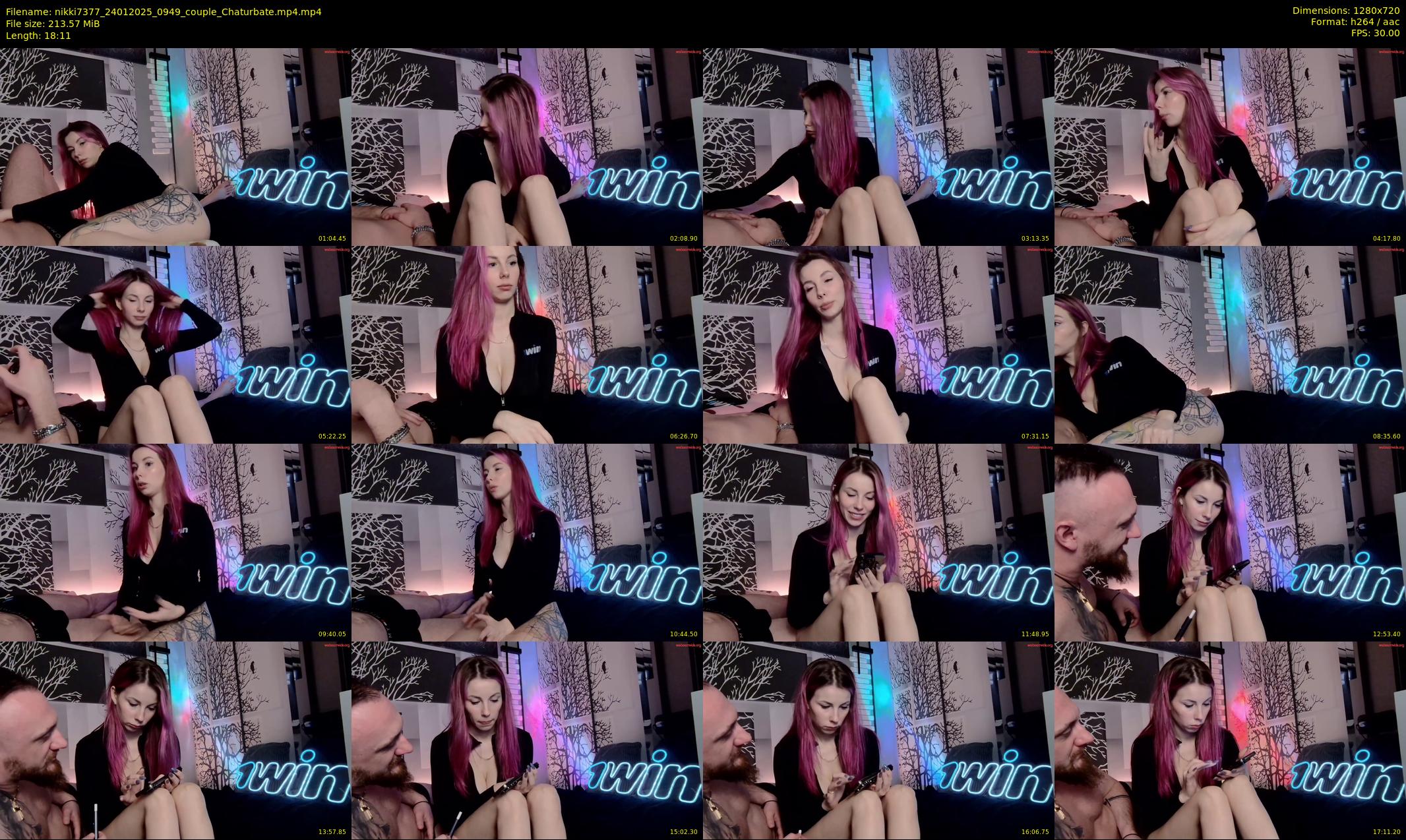 nikki7377 — 19 minute Chaturbate couple cam show recording, 720p, Jan 24, 2025