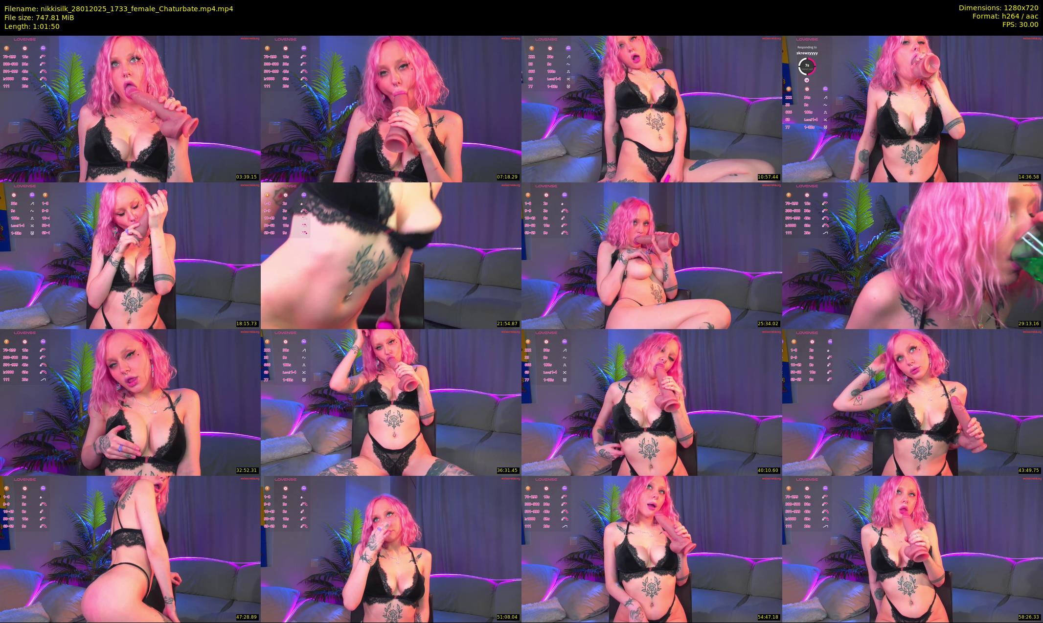 nikkisilk — 62 minute Chaturbate female cam show recording, 720p, Jan 28, 2025