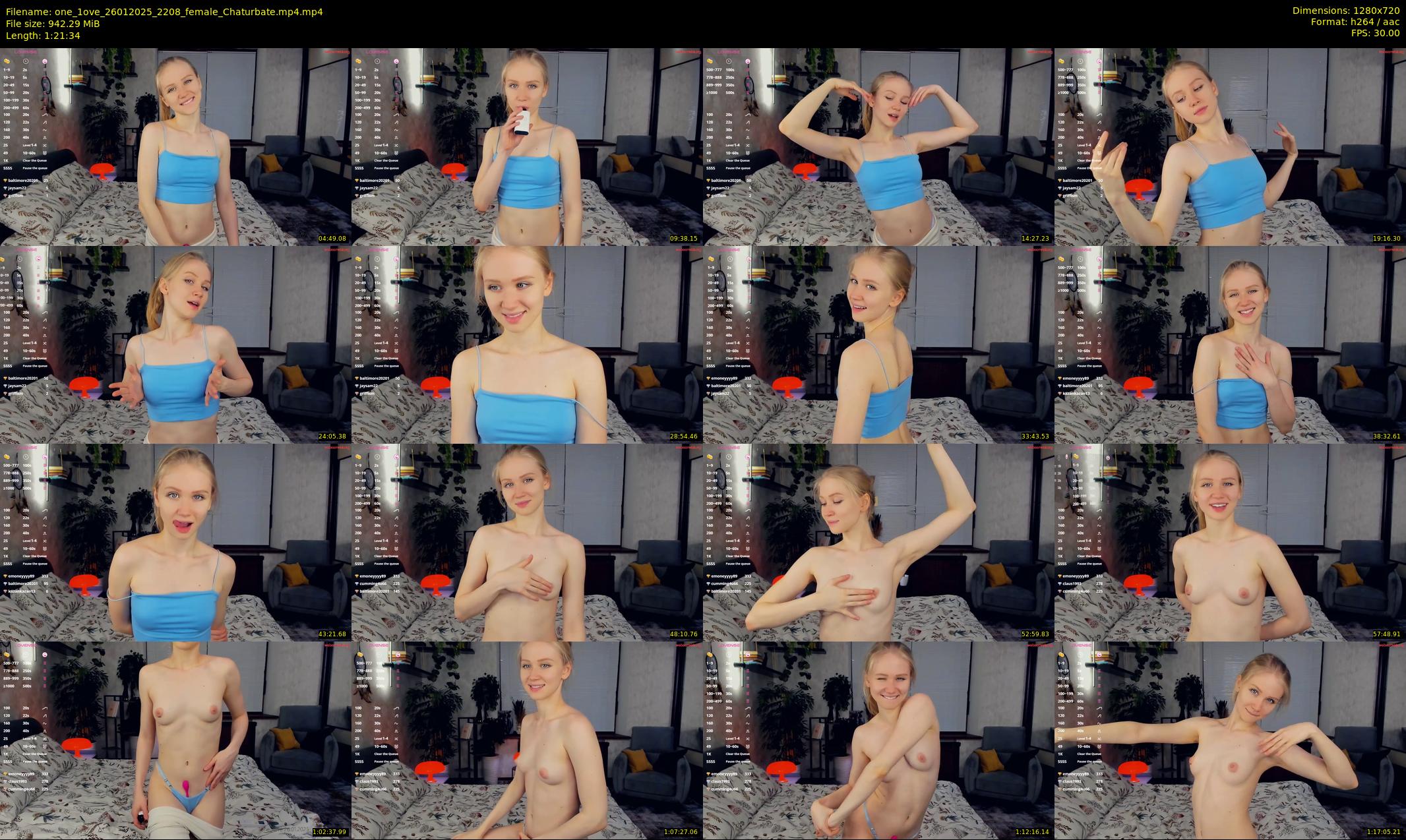 one_1ove — 82 minute Chaturbate female cam show recording, 720p, Jan 26, 2025