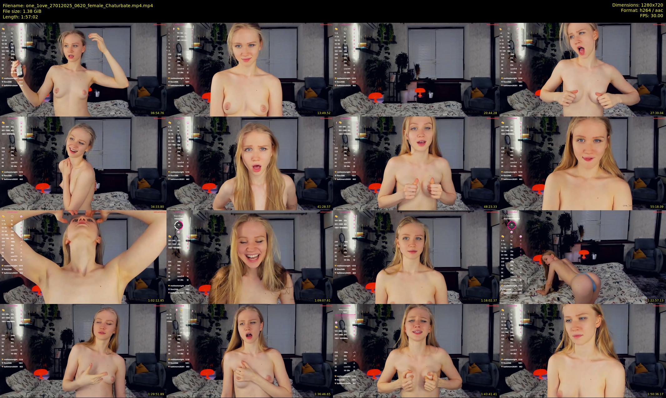 one_1ove — 118 minute Chaturbate female cam show recording, 720p, Jan 27, 2025
