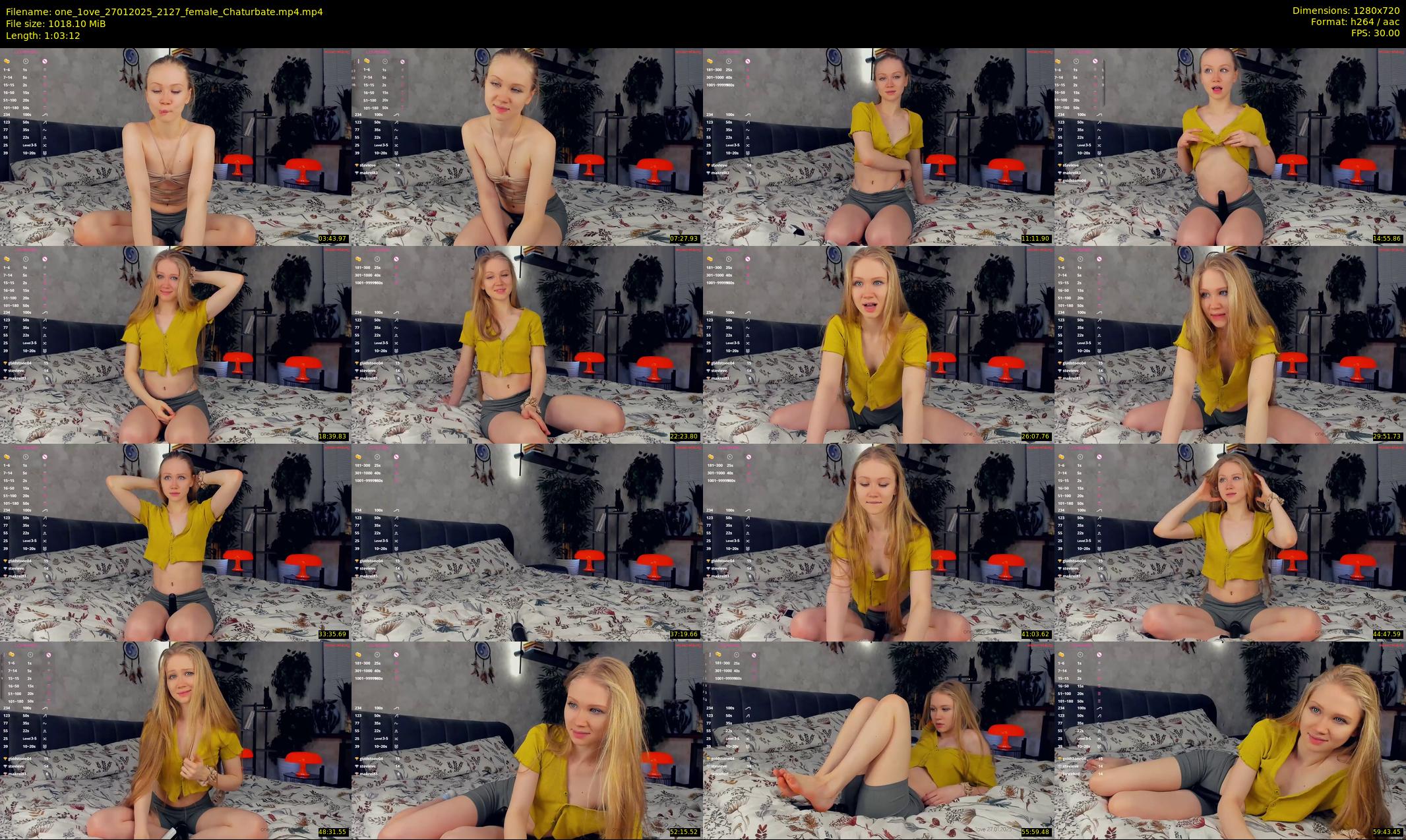 one_1ove — 64 minute Chaturbate female cam show recording, 720p, Jan 27, 2025