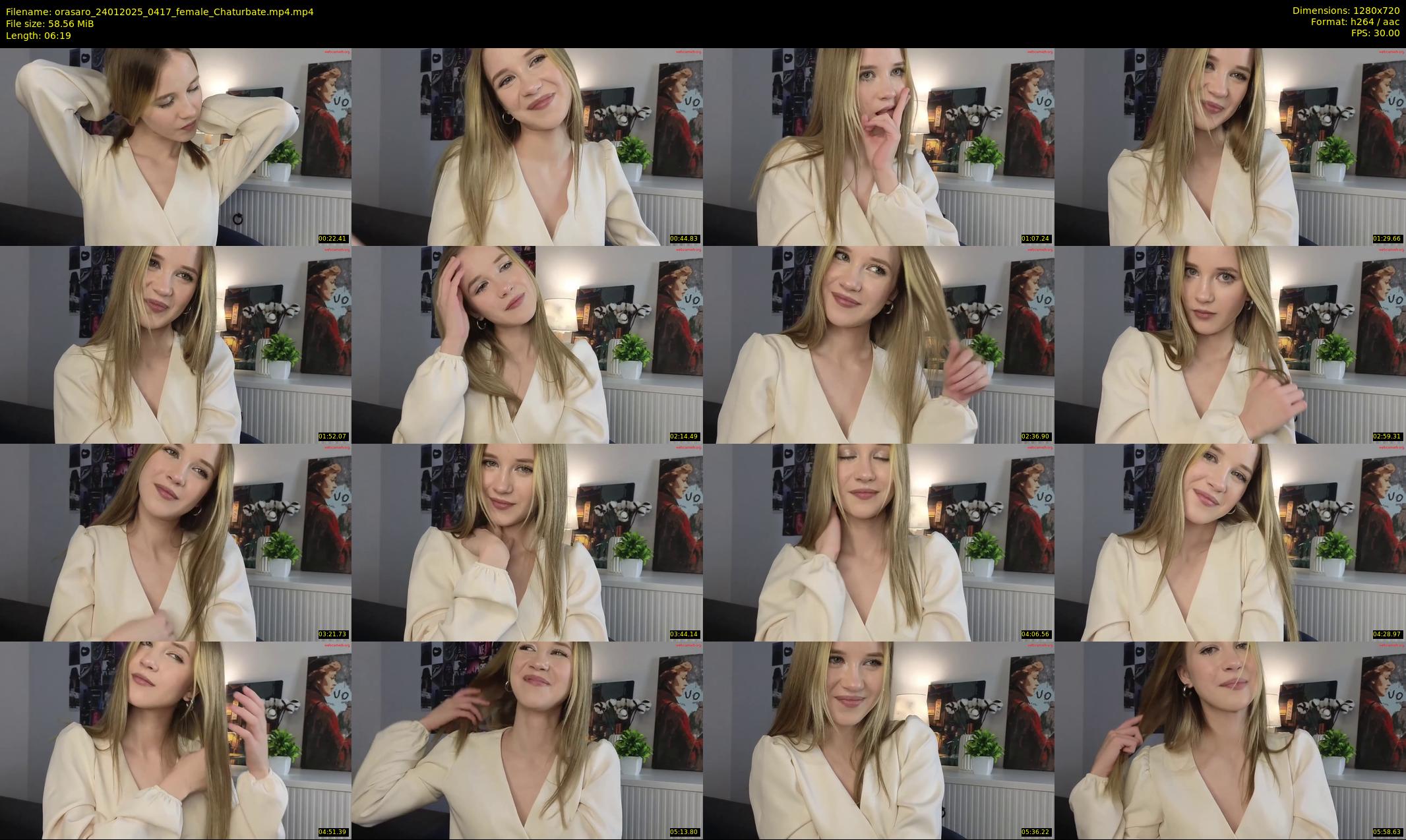orasaro — 7 minute Chaturbate female cam show recording, 720p, Jan 24, 2025