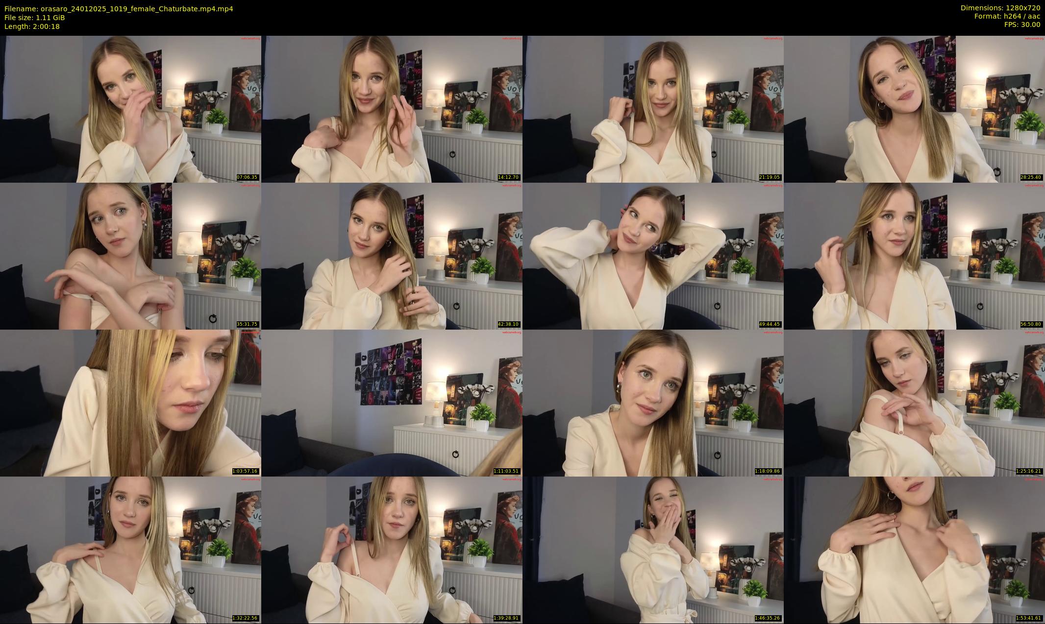 orasaro — 121 minute Chaturbate female cam show recording, 720p, Jan 24, 2025