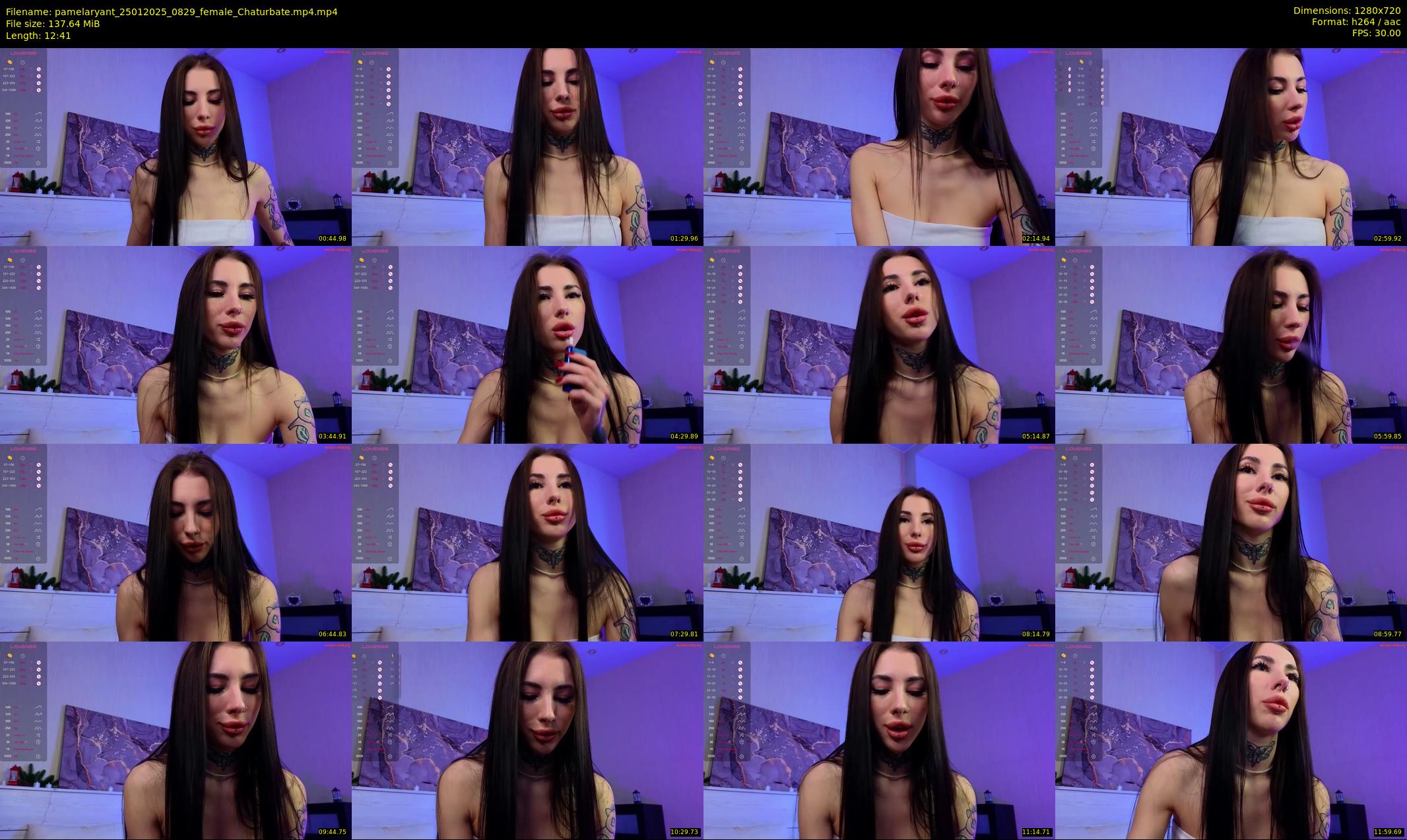 pamelaryant — 13 minute Chaturbate female cam show recording, 720p, Jan 25, 2025