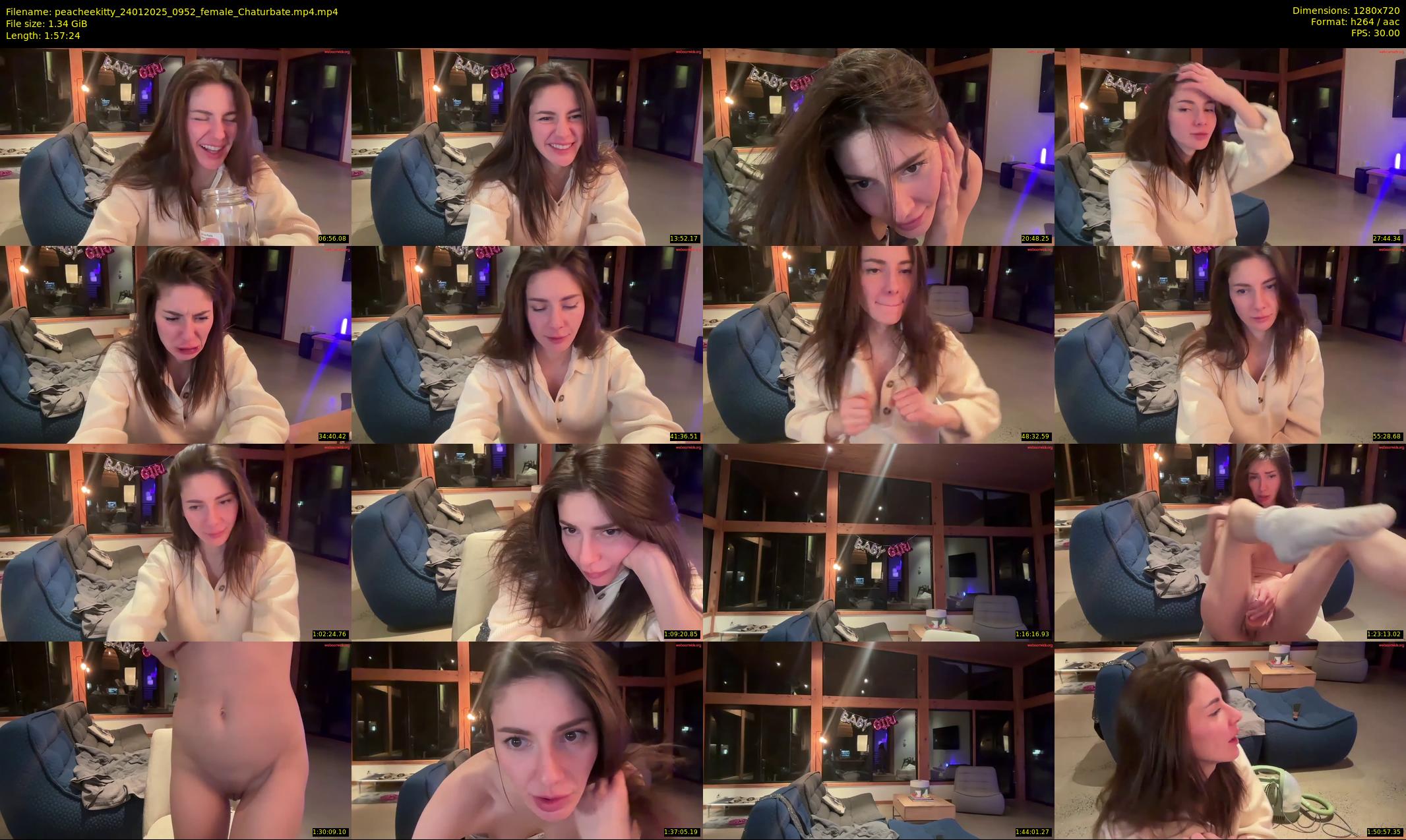 peacheekitty — 118 minute Chaturbate female cam show recording, 720p, Jan 24, 2025