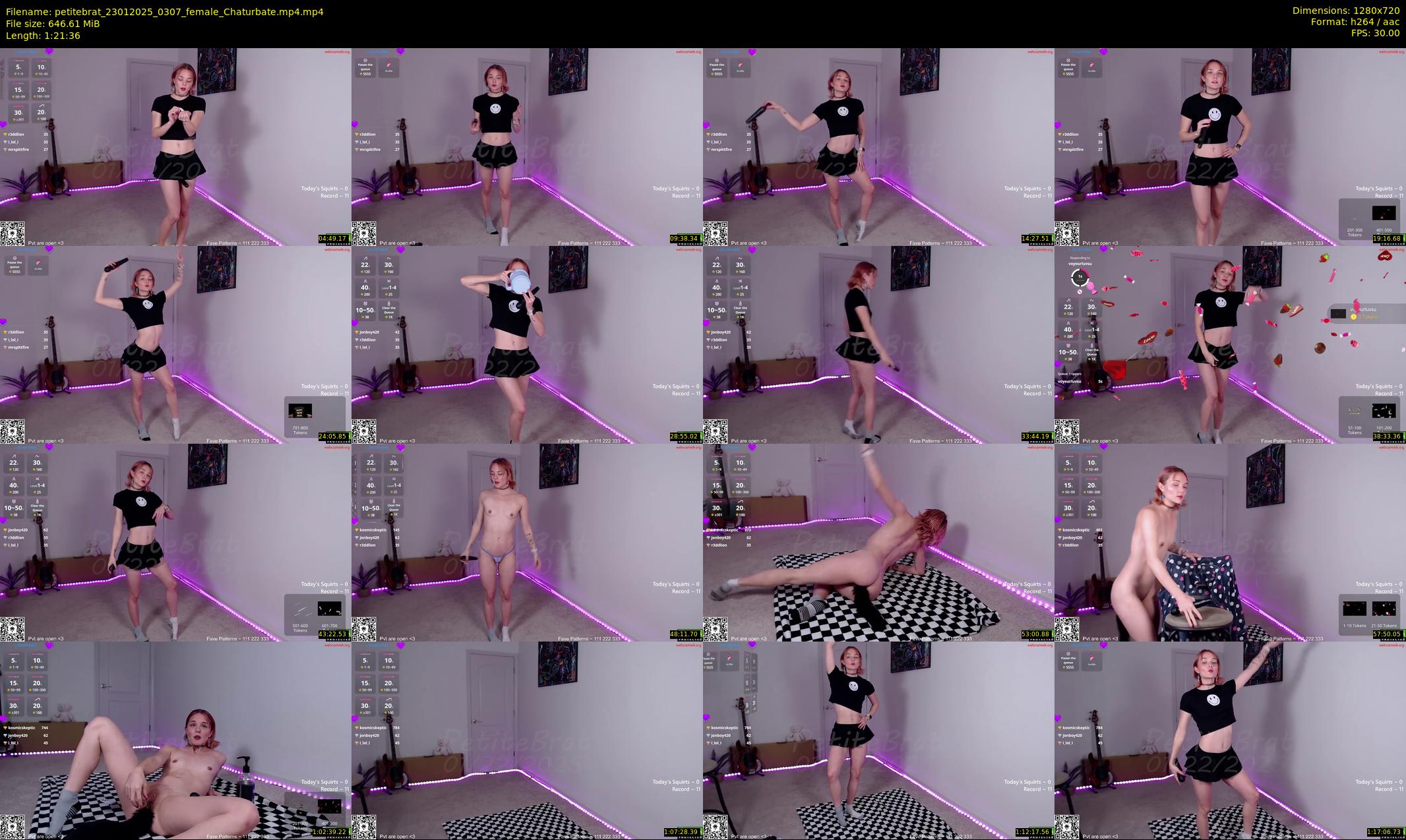 petitebrat — 82 minute Chaturbate female cam show recording, 720p, Jan 23, 2025
