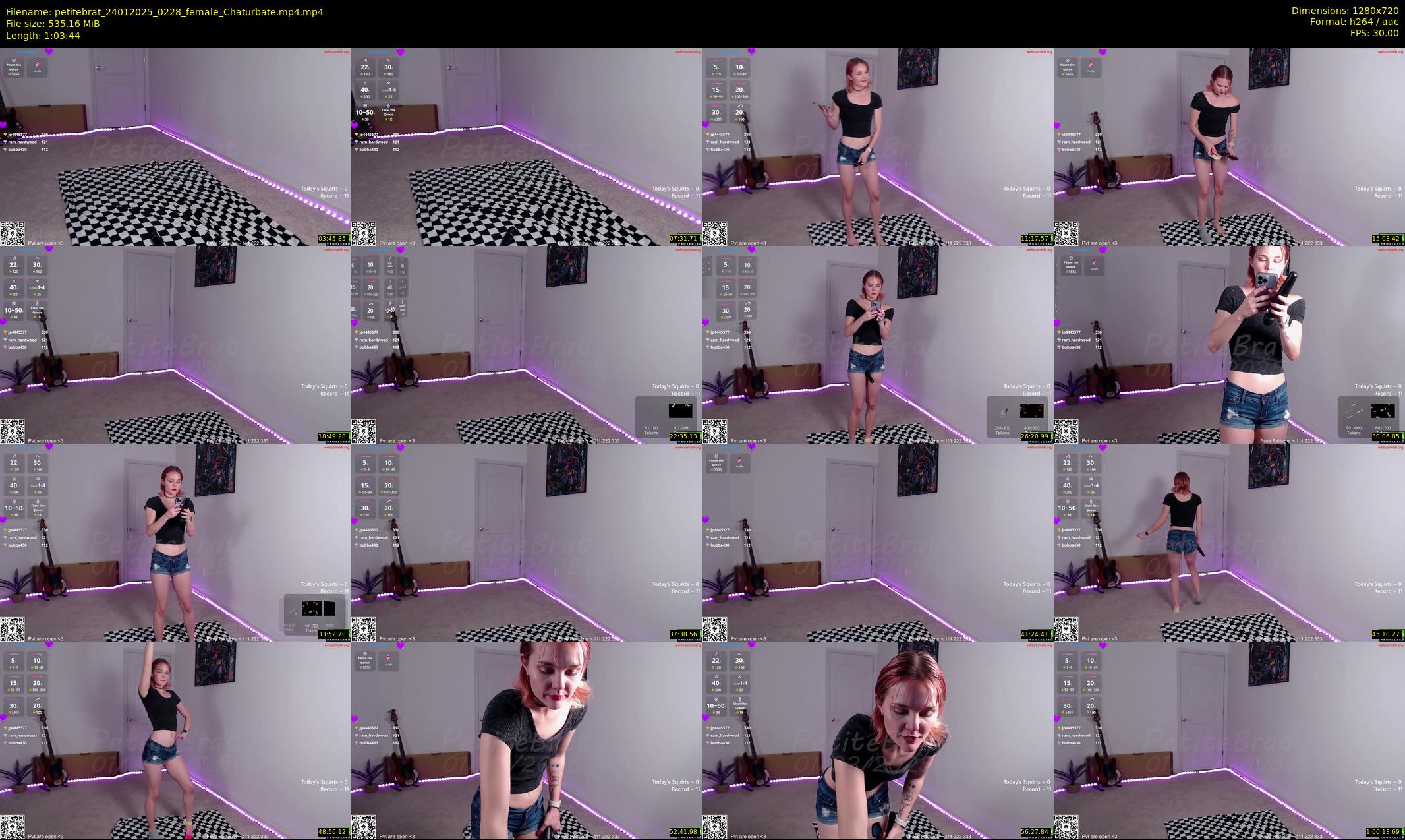 petitebrat — 64 minute Chaturbate female cam show recording, 720p, Jan 24, 2025