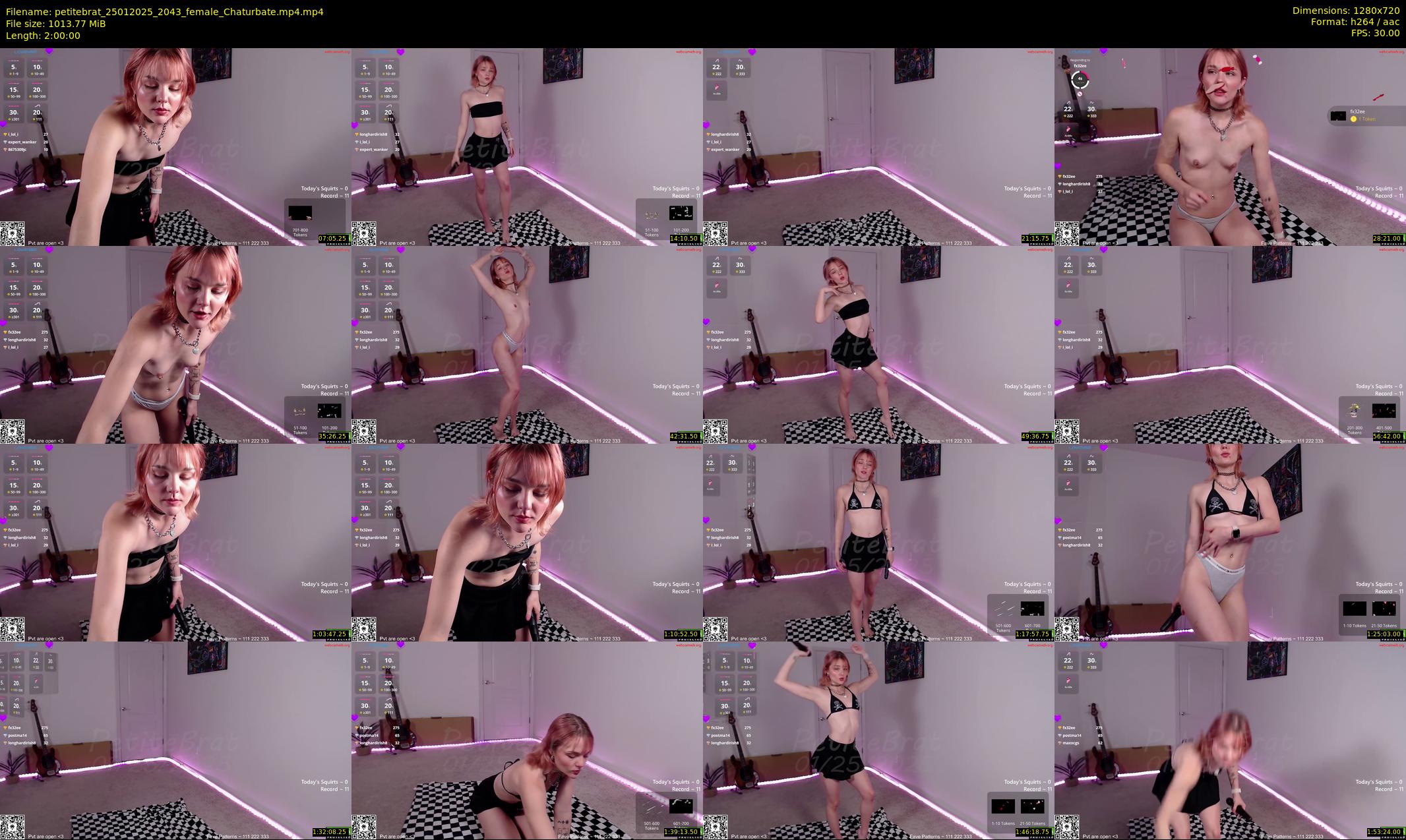 petitebrat — 120 minute Chaturbate female cam show recording, 720p, Jan 25, 2025