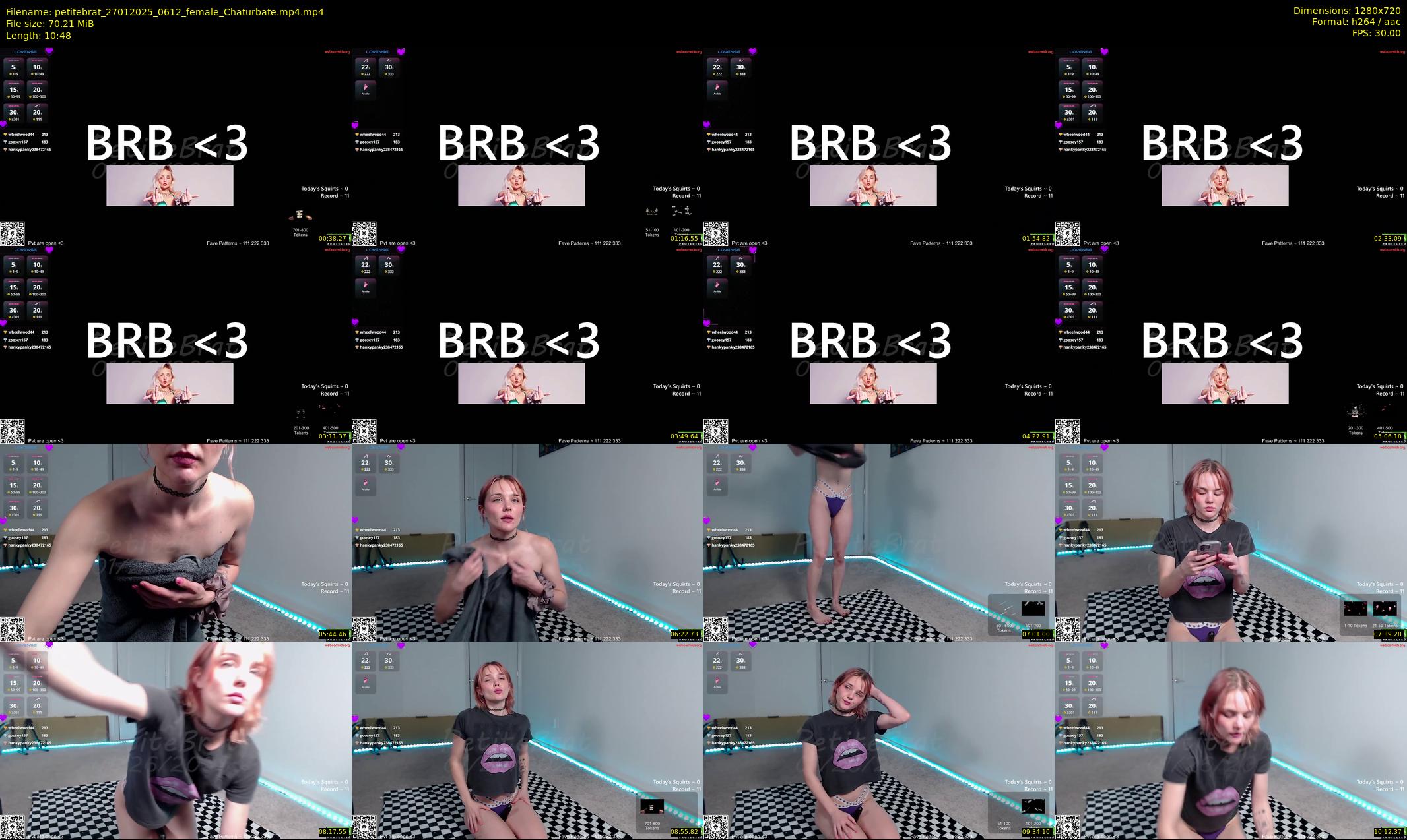petitebrat — 11 minute Chaturbate female cam show recording, 720p, Jan 27, 2025