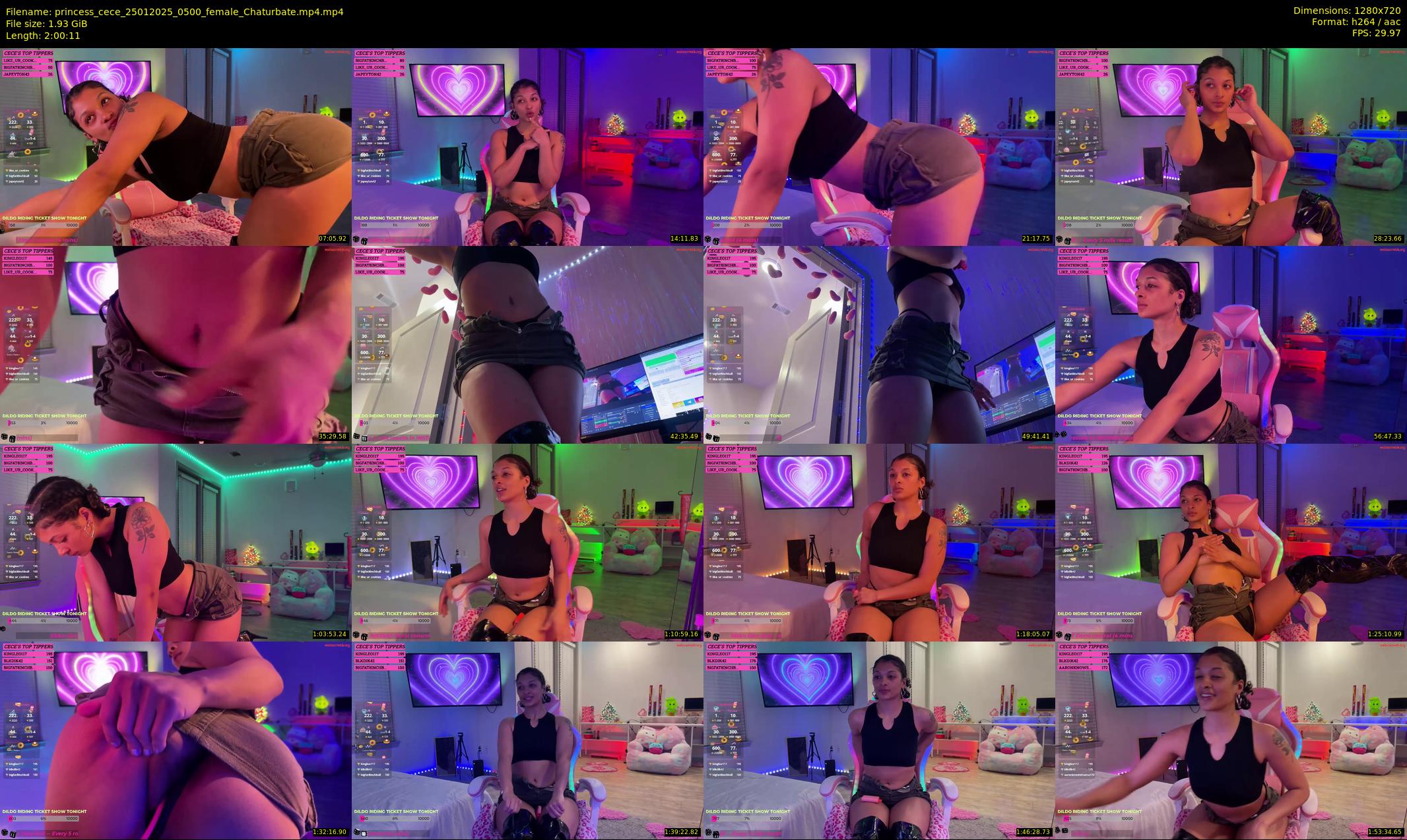 princess_cece — 121 minute Chaturbate female cam show recording, 720p, Jan 25, 2025