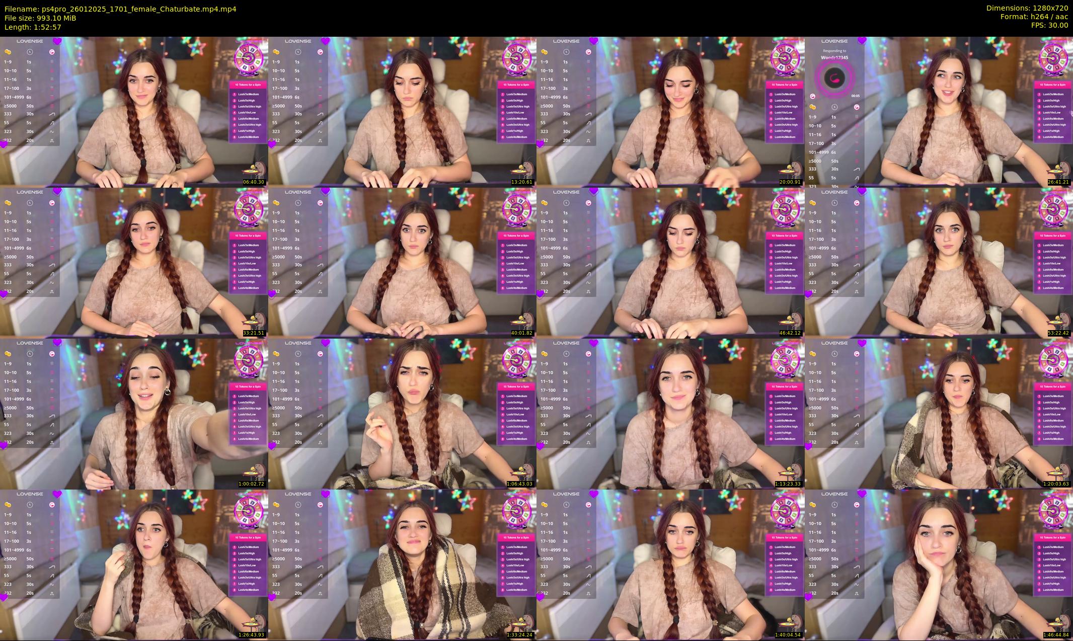 ps4pro — 113 minute Chaturbate female cam show recording, 720p, Jan 26, 2025