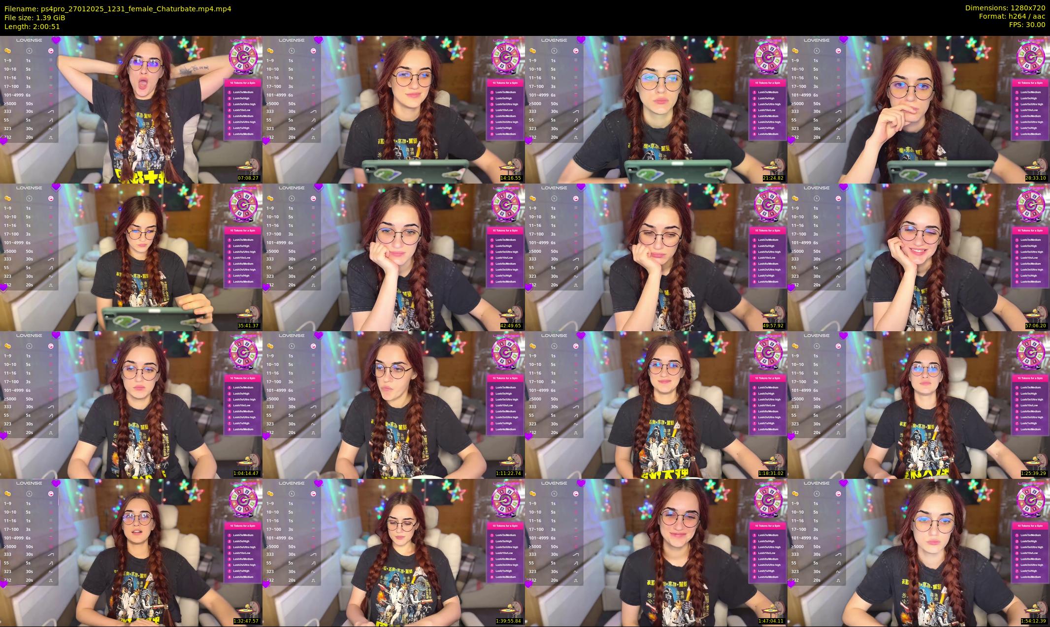 ps4pro — 121 minute Chaturbate female cam show recording, 720p, Jan 27, 2025