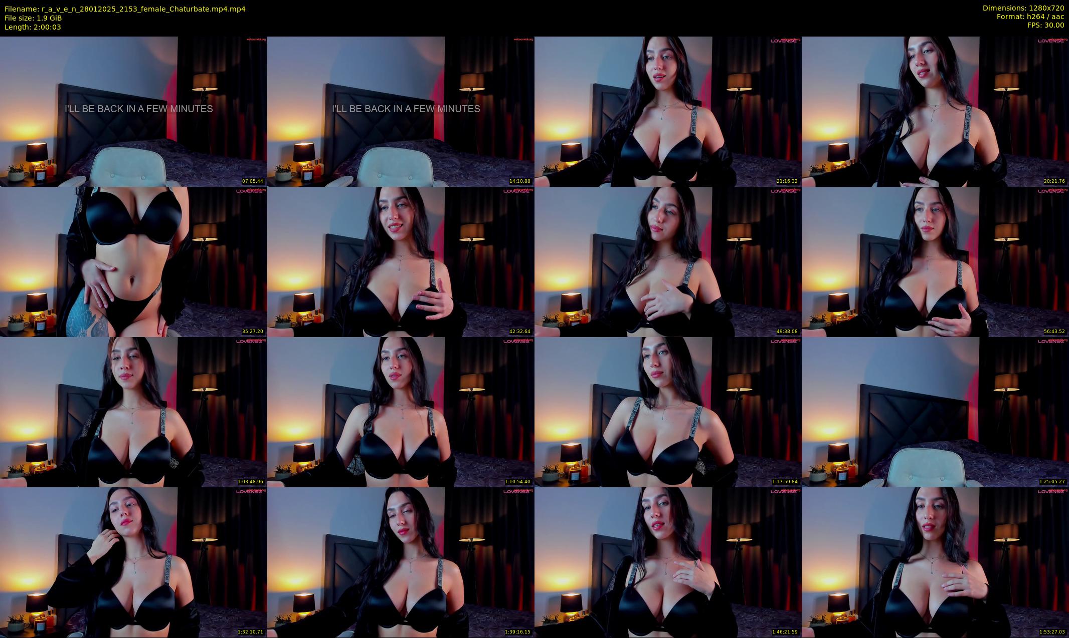 r_a_v_e_n — 121 minute Chaturbate female cam show recording, 720p, Jan 28, 2025