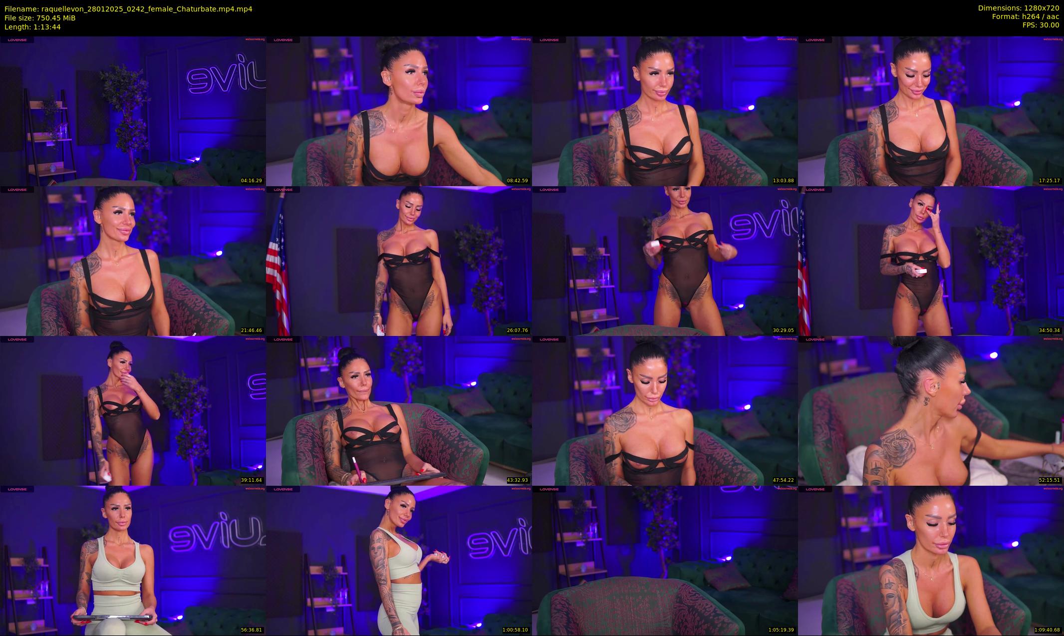 raquellevon — 74 minute Chaturbate female cam show recording, 720p, Jan 28, 2025