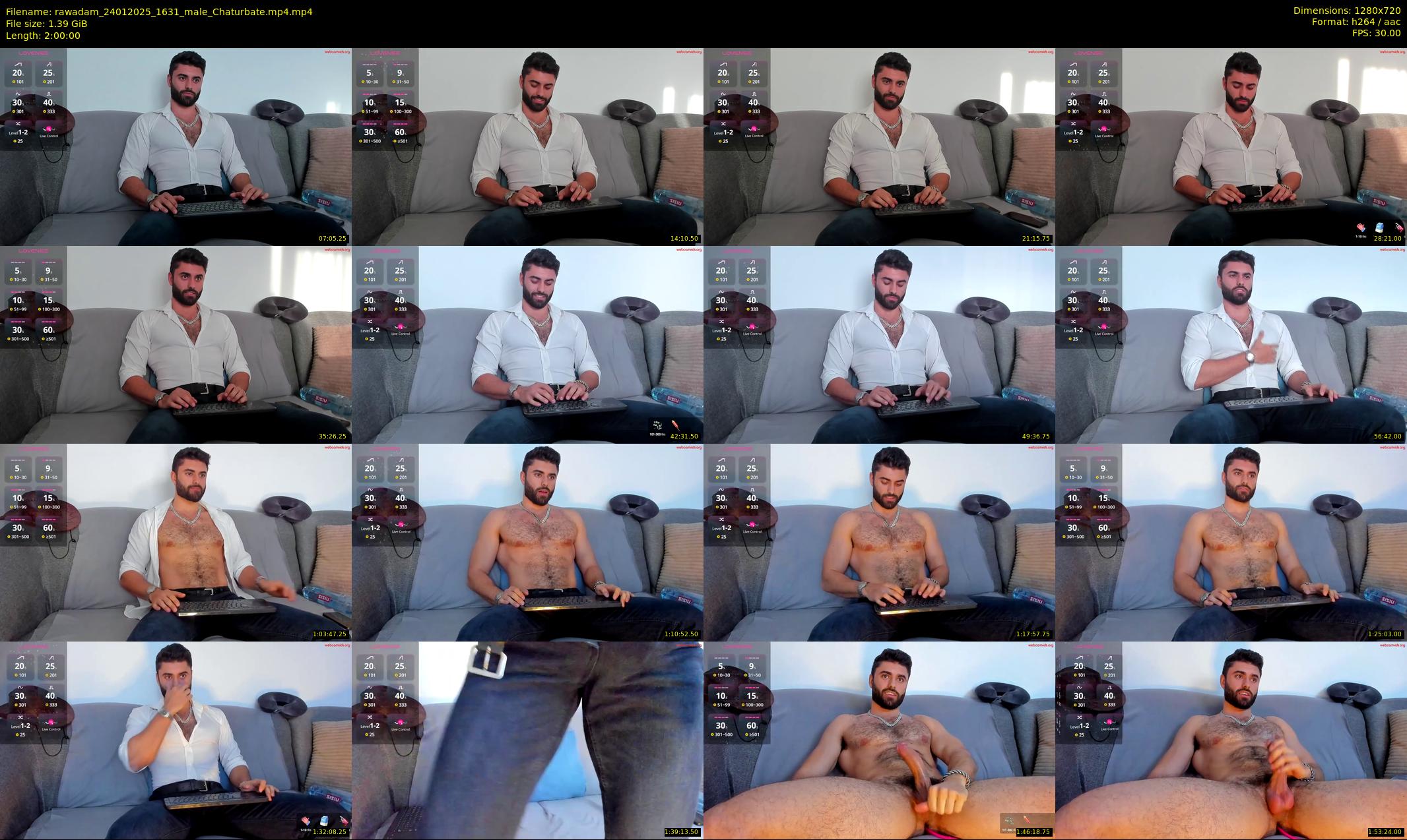 rawadam — 120 minute Chaturbate male cam show recording, 720p, Jan 24, 2025