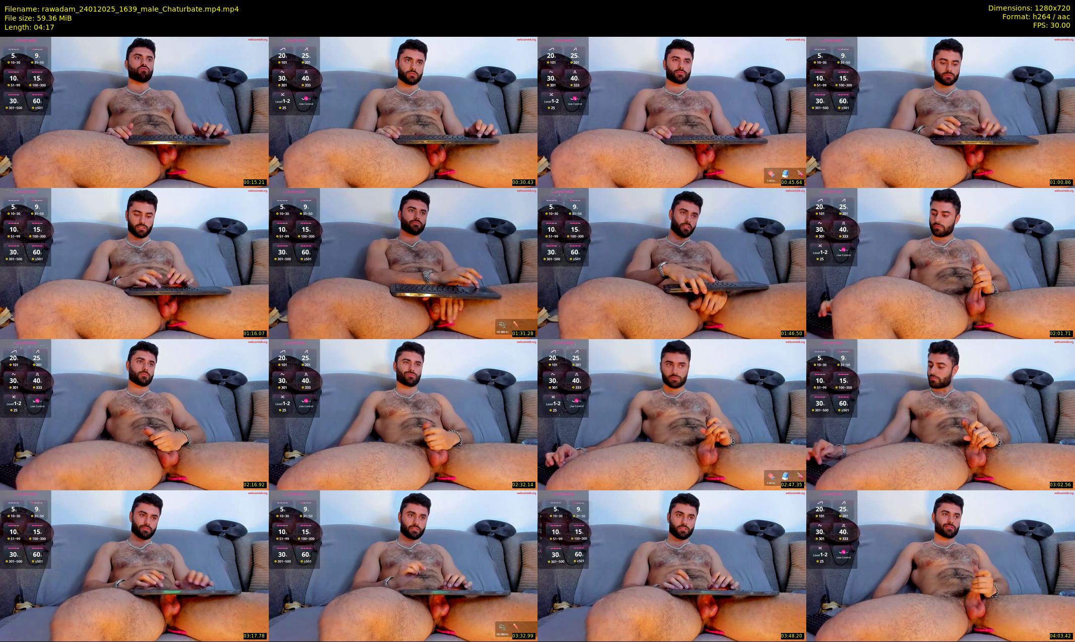 rawadam — 5 minute Chaturbate male cam show recording, 720p, Jan 24, 2025
