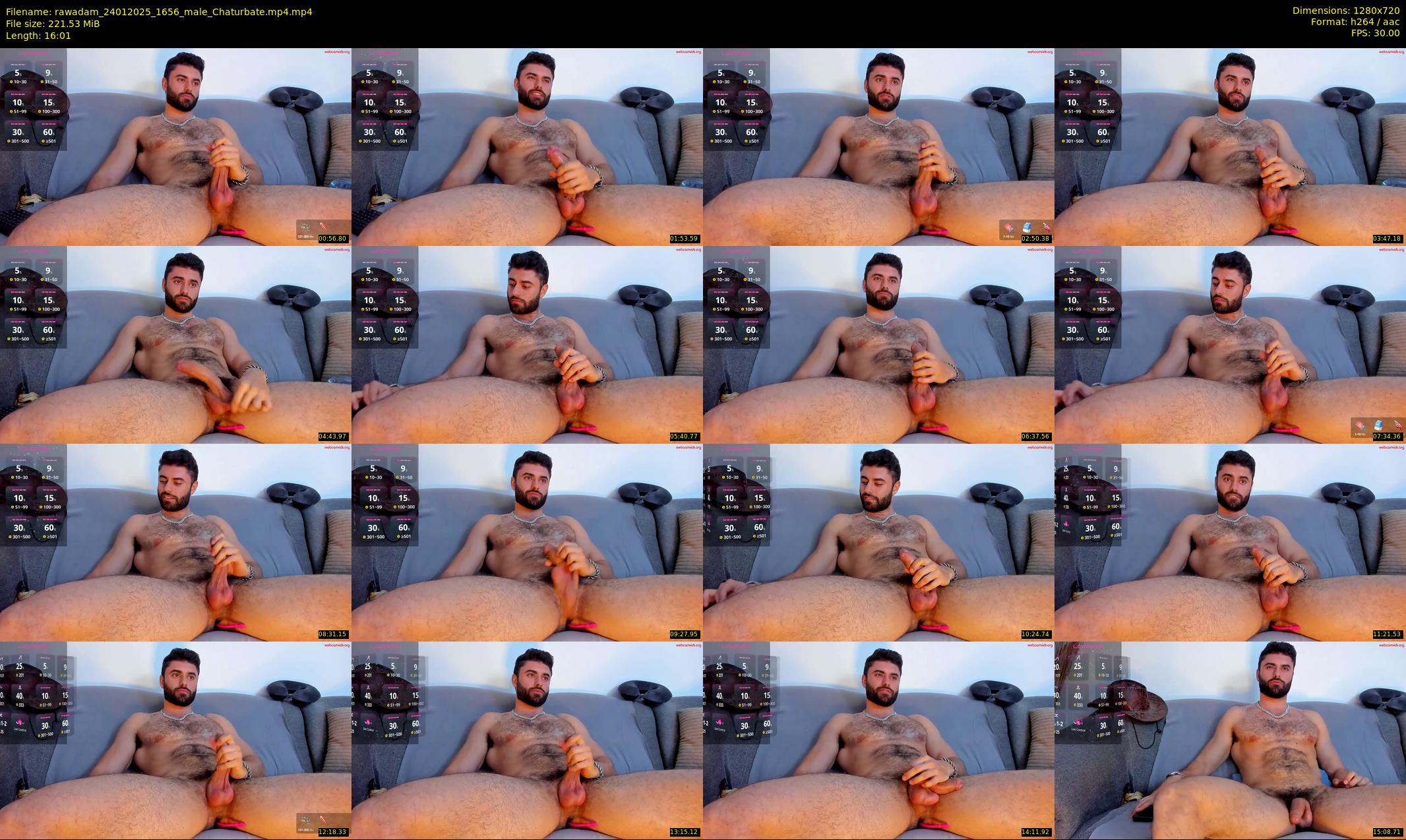 rawadam — 17 minute Chaturbate male cam show recording, 720p, Jan 24, 2025
