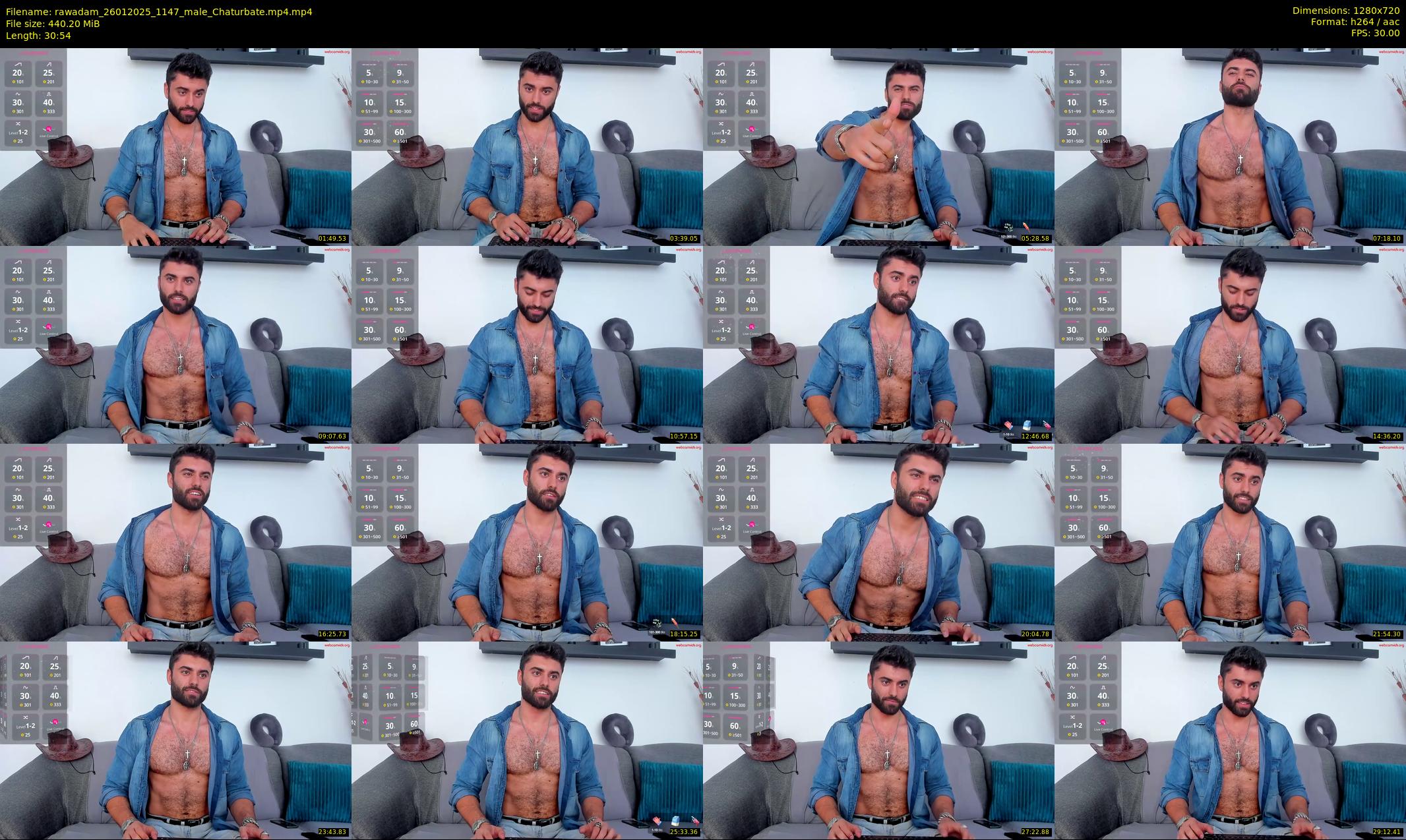 rawadam — 31 minute Chaturbate male cam show recording, 720p, Jan 26, 2025