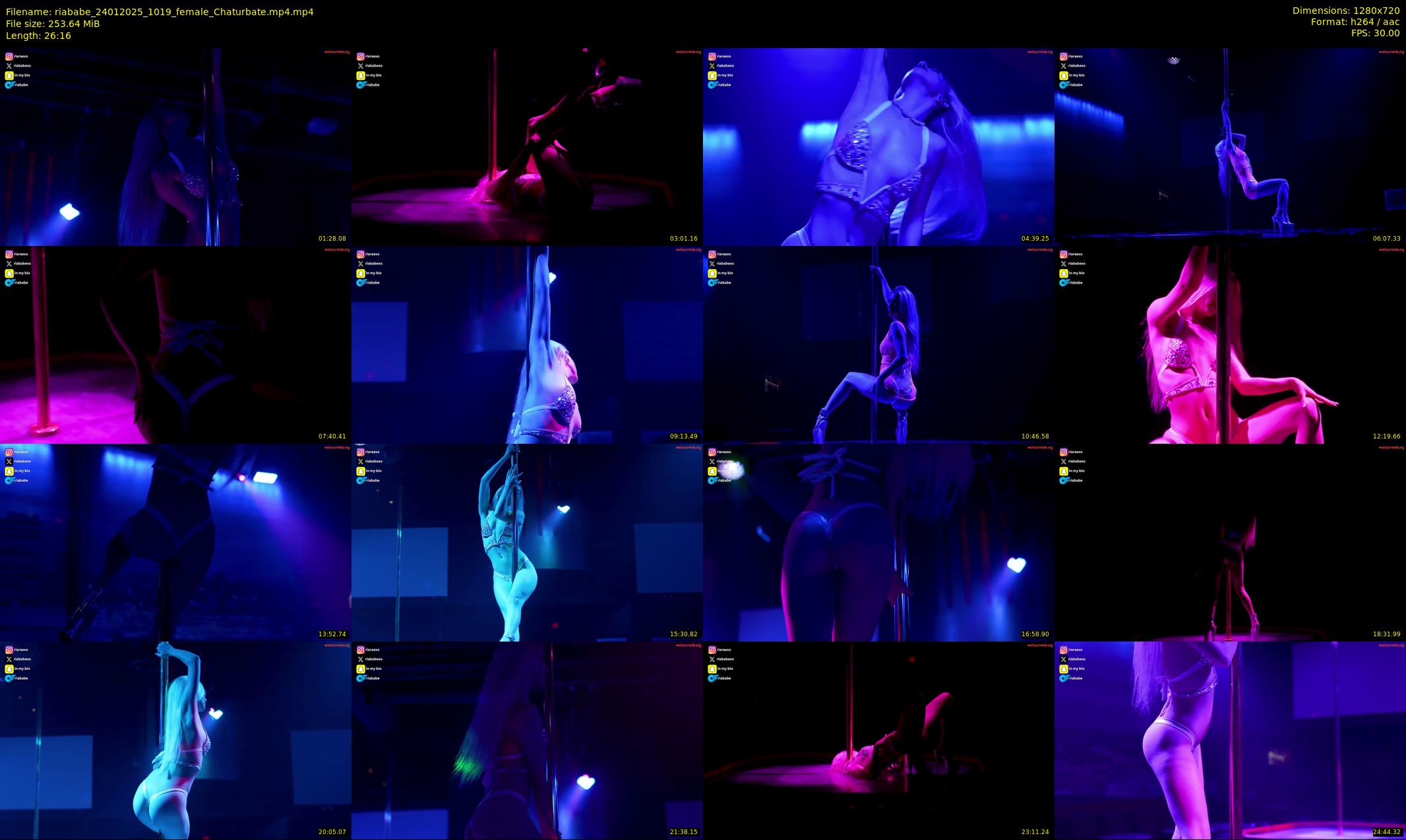 riababe — 27 minute Chaturbate female cam show recording, 720p, Jan 24, 2025