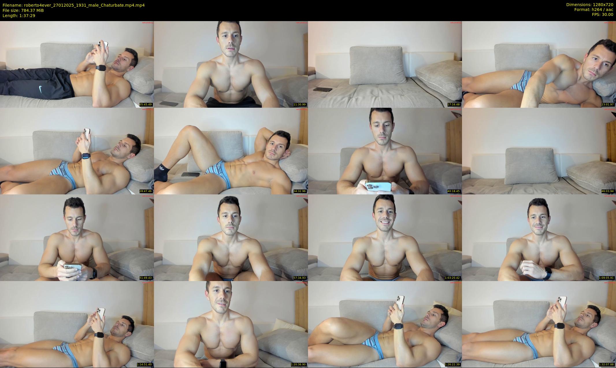 roberto4ever — 98 minute Chaturbate male cam show recording, 720p, Jan 27, 2025