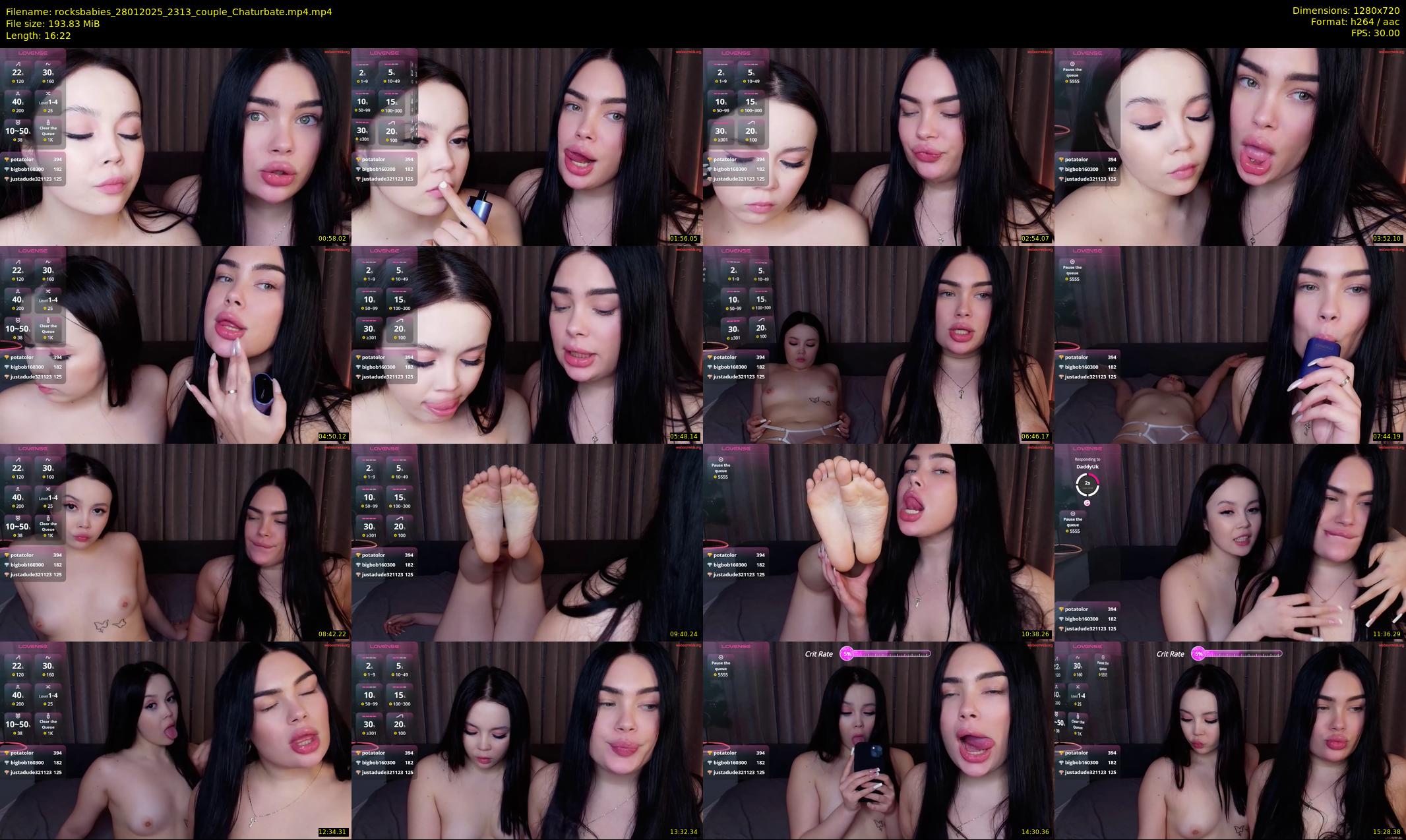 rocksbabies — 17 minute Chaturbate female cam show recording, 720p, Jan 28, 2025