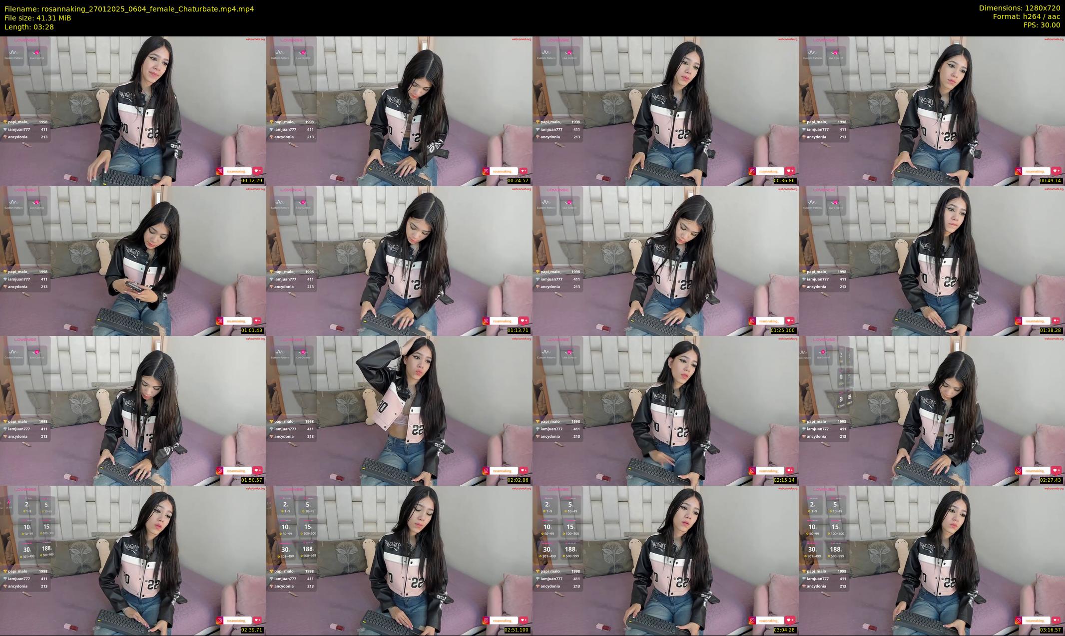 rosannaking — 4 minute Chaturbate female cam show recording, 720p, Jan 27, 2025