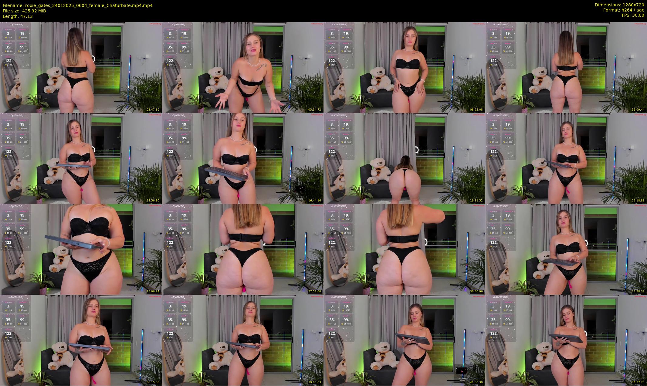 roxie_gates — 48 minute Chaturbate female cam show recording, 720p, Jan 24, 2025