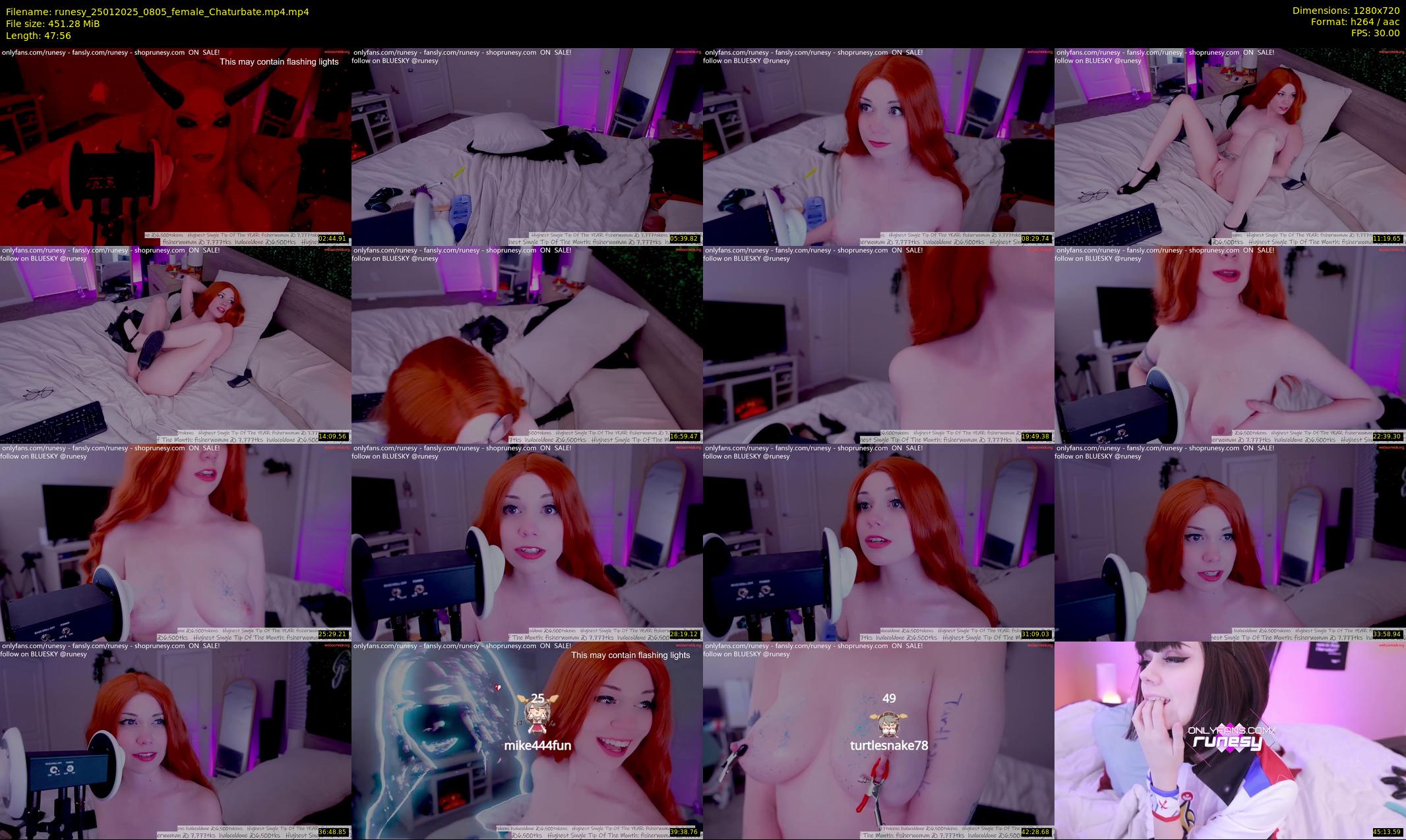 runesy — 48 minute Chaturbate female cam show recording, 720p, Jan 25, 2025