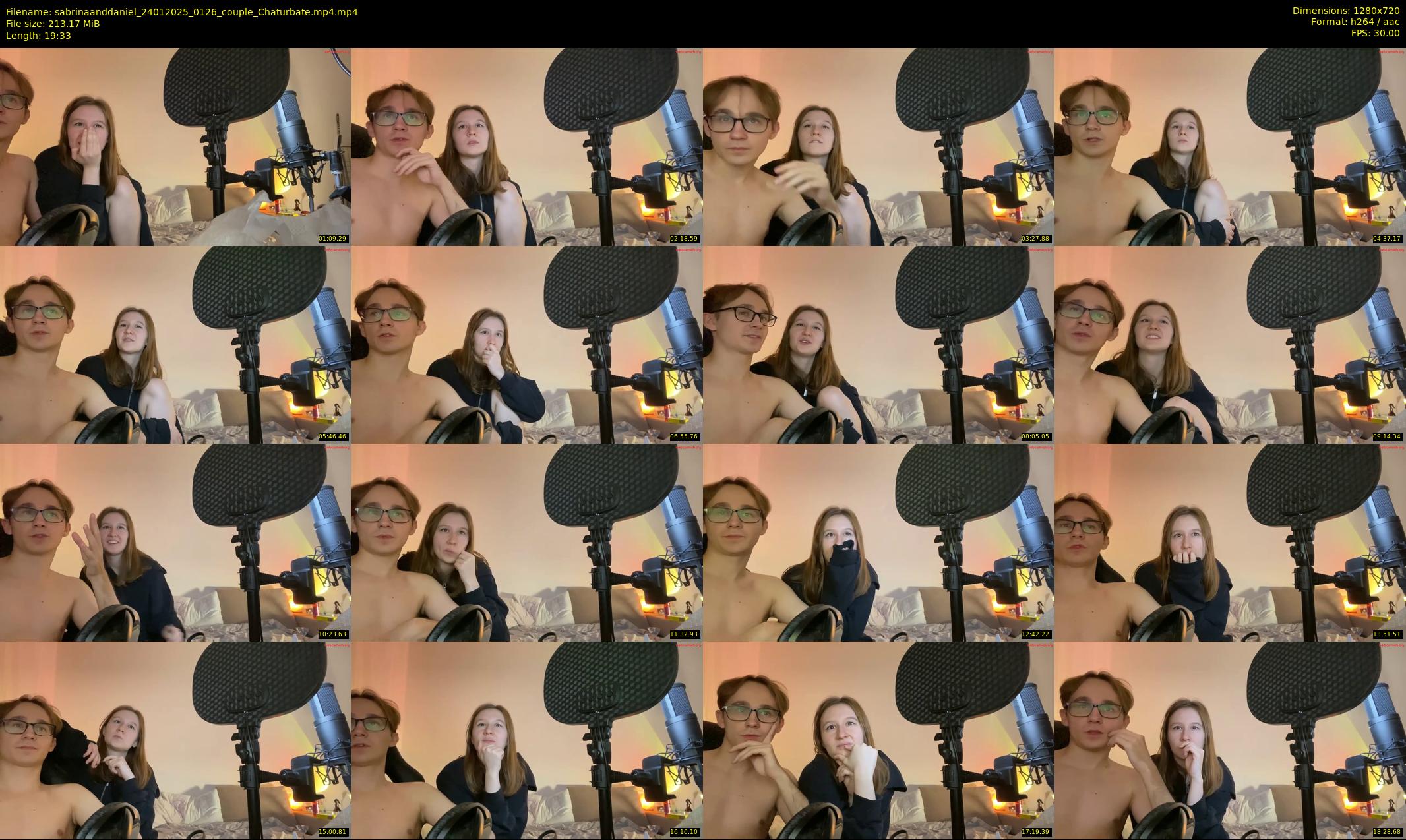 sabrinaanddaniel — 20 minute Chaturbate couple cam show recording, 720p, Jan 24, 2025
