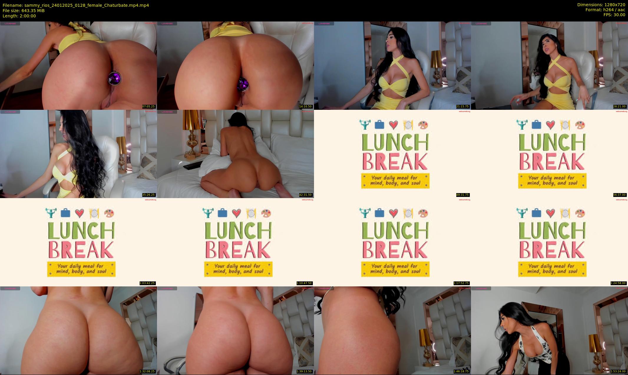 sammy_rios — 120 minute Chaturbate female cam show recording, 720p, Jan 24, 2025