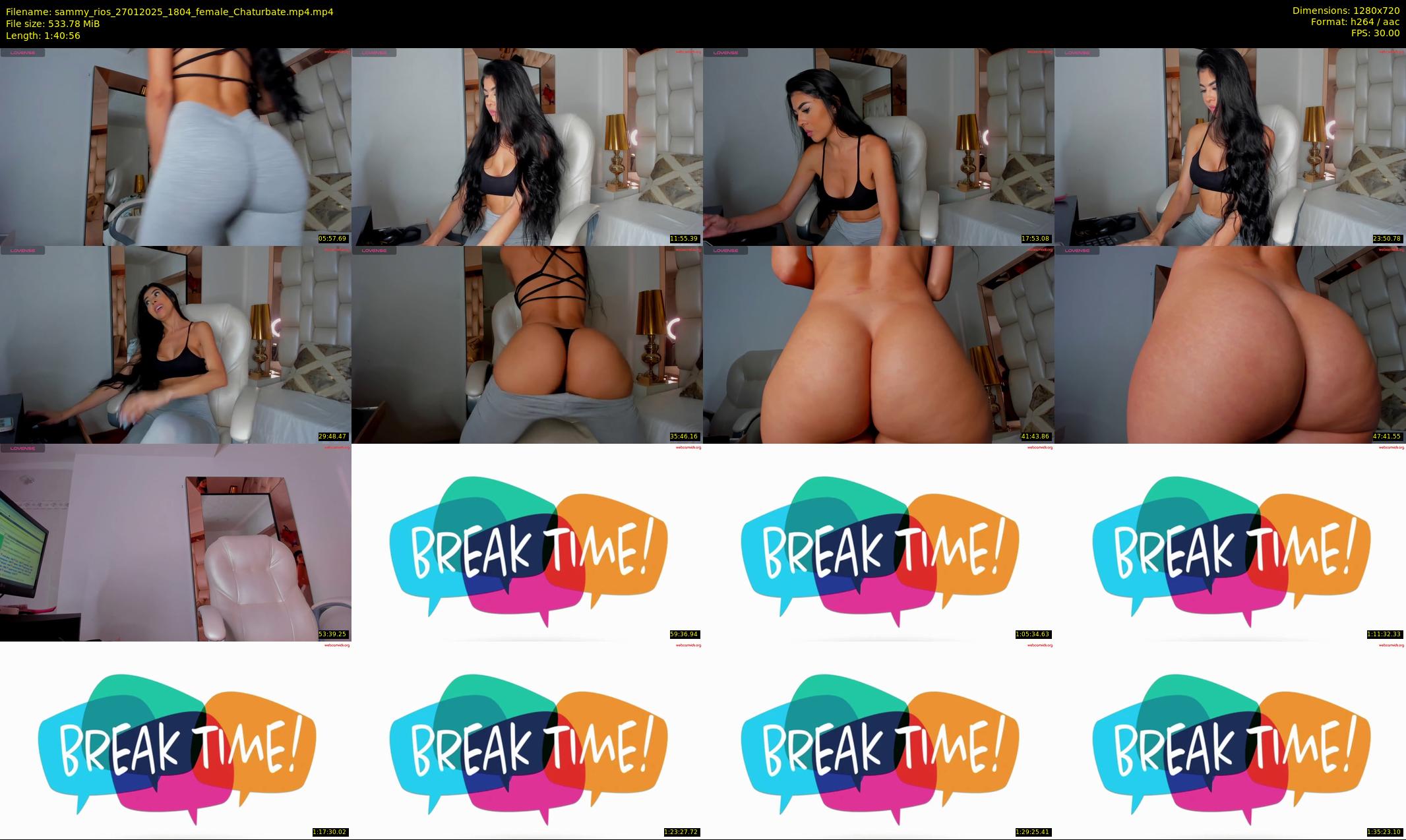 sammy_rios — 101 minute Chaturbate female cam show recording, 720p, Jan 27, 2025