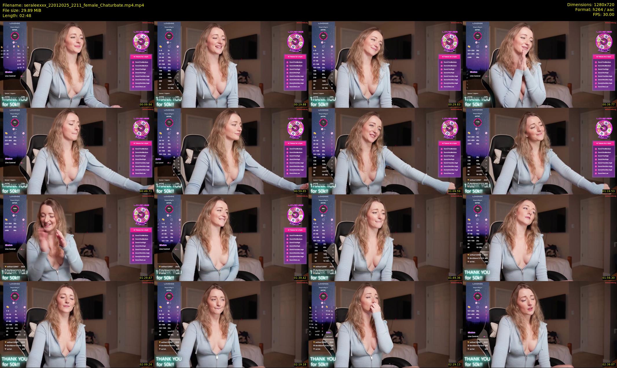 seraleexxx — 3 minute Chaturbate female cam show recording, 720p, Jan 22, 2025