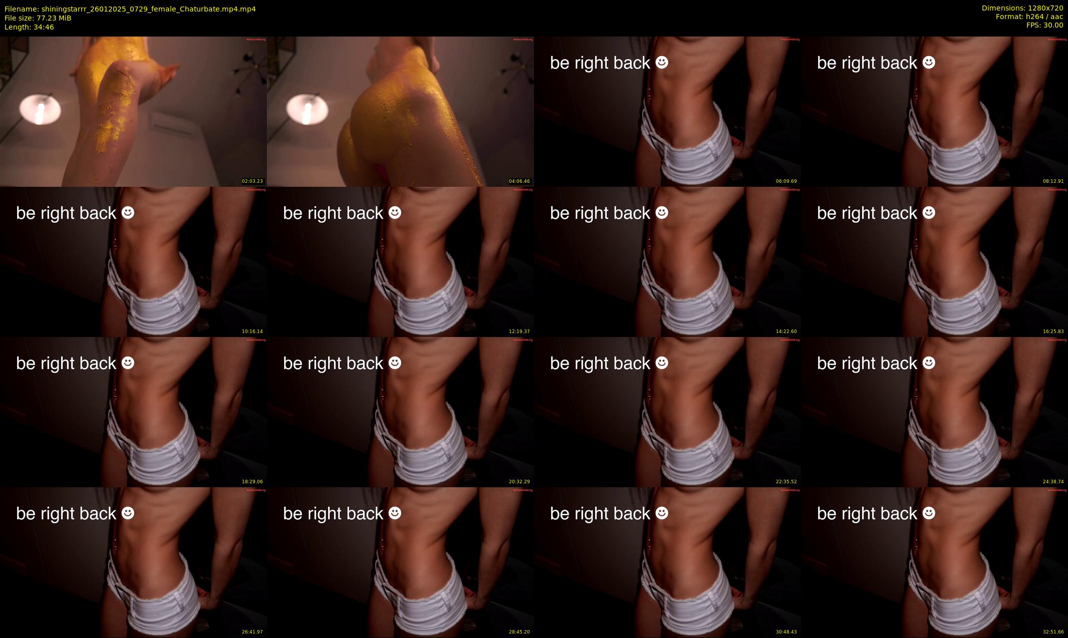 shiningstarrr — 35 minute Chaturbate female cam show recording, 720p, Jan 26, 2025