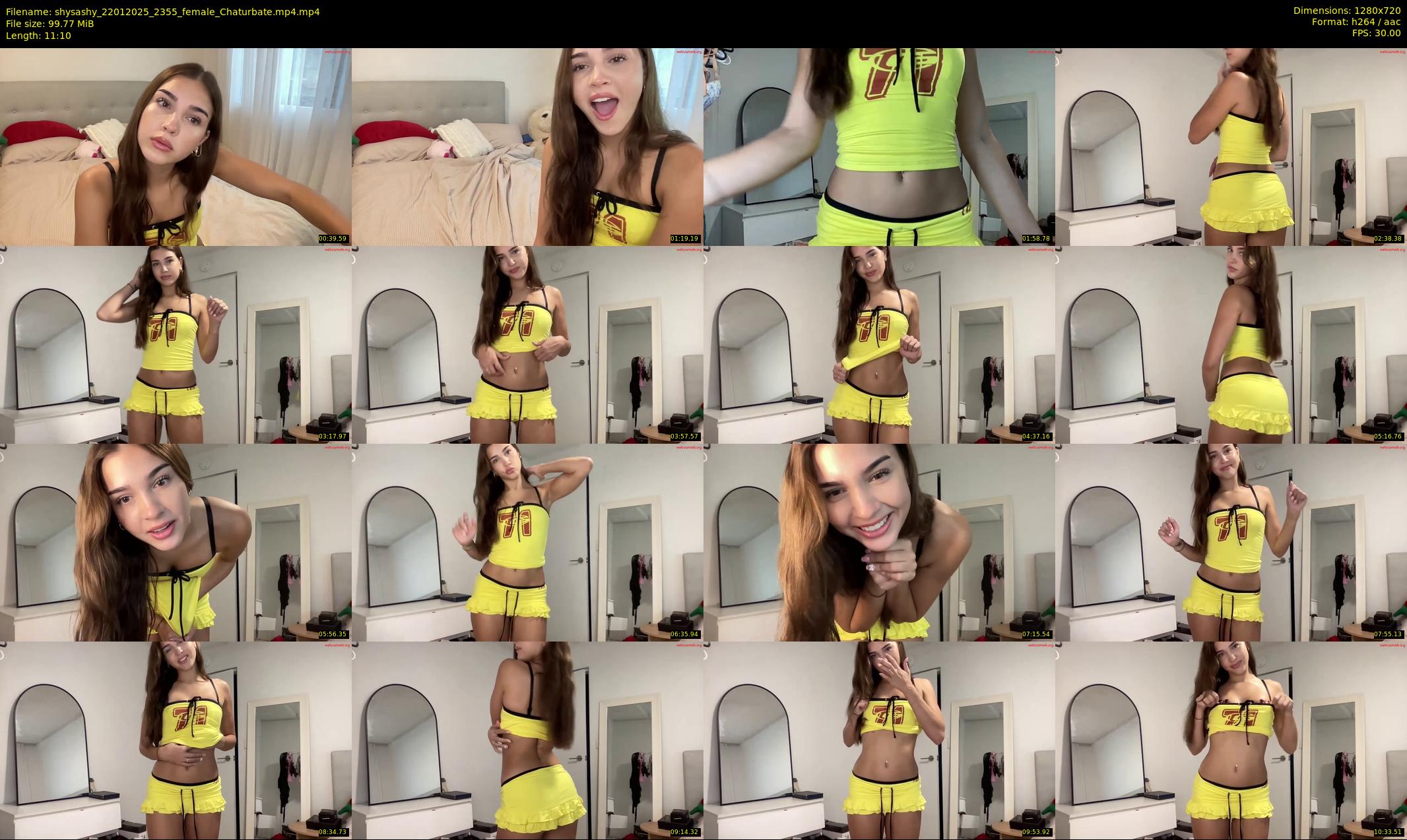 shysashy — 12 minute Chaturbate female cam show recording, 720p, Jan 22, 2025
