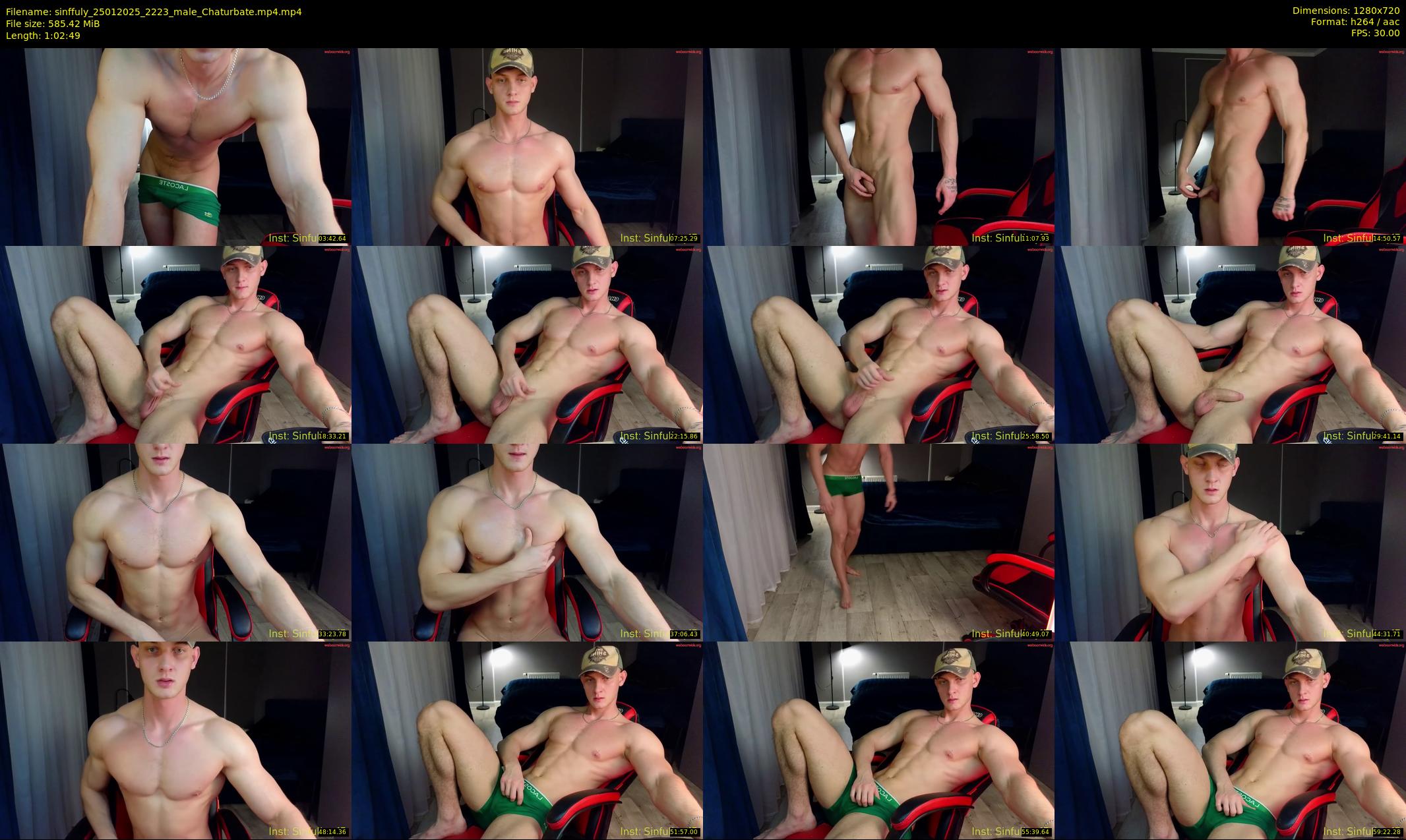 sinffuly — 63 minute Chaturbate male cam show recording, 720p, Jan 25, 2025
