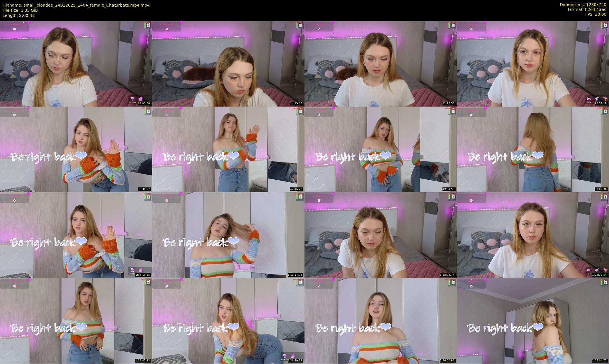 small_blondee — 121 minute Chaturbate female cam show recording, 720p, Jan 24, 2025