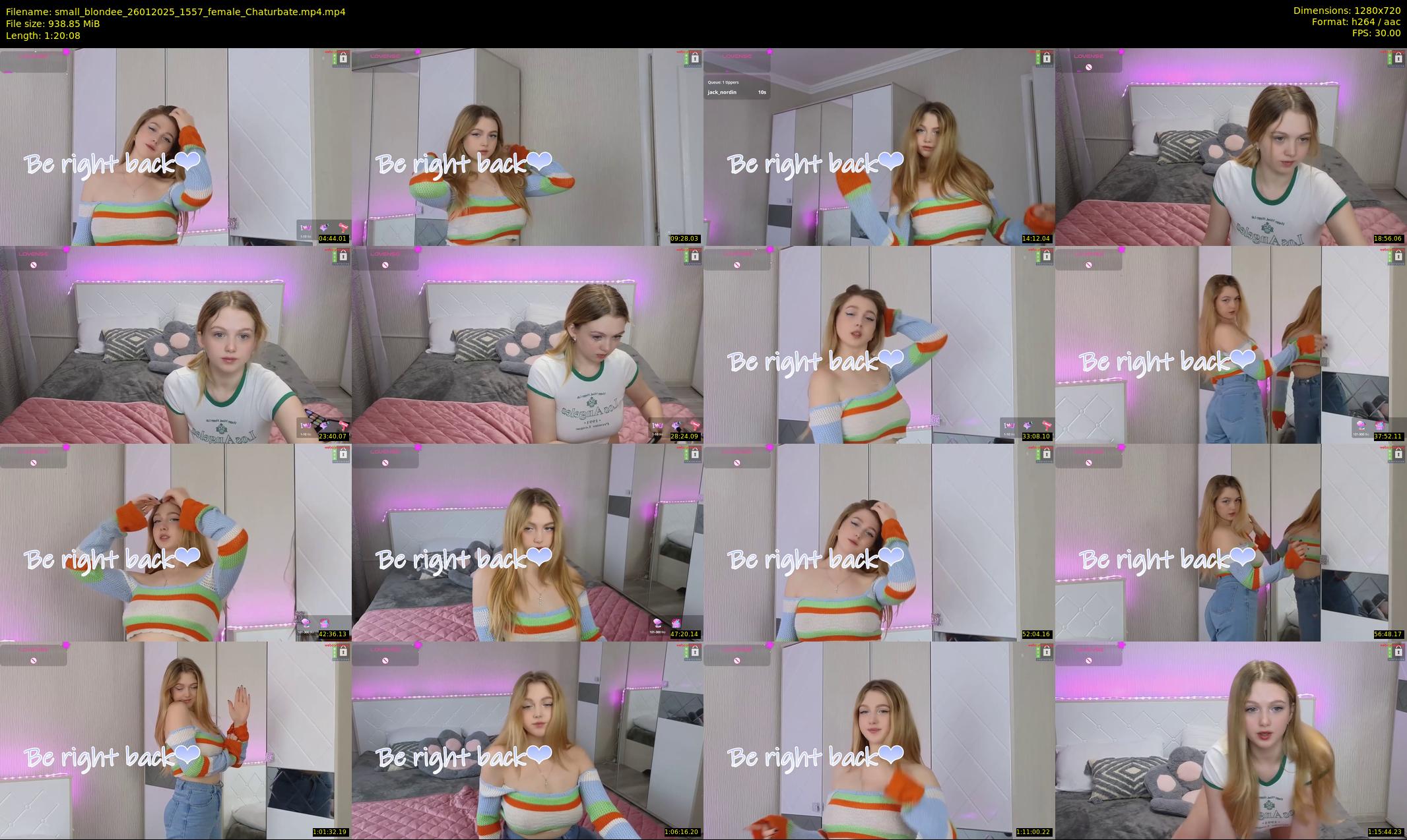 small_blondee — 81 minute Chaturbate female cam show recording, 720p, Jan 26, 2025