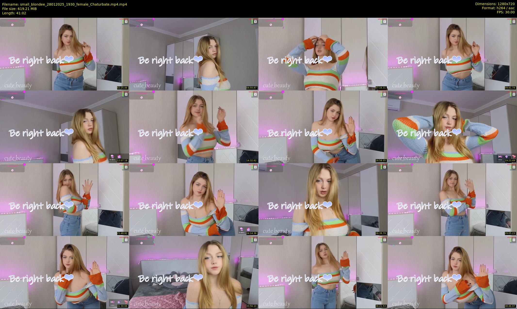 small_blondee — 42 minute Chaturbate female cam show recording, 720p, Jan 28, 2025