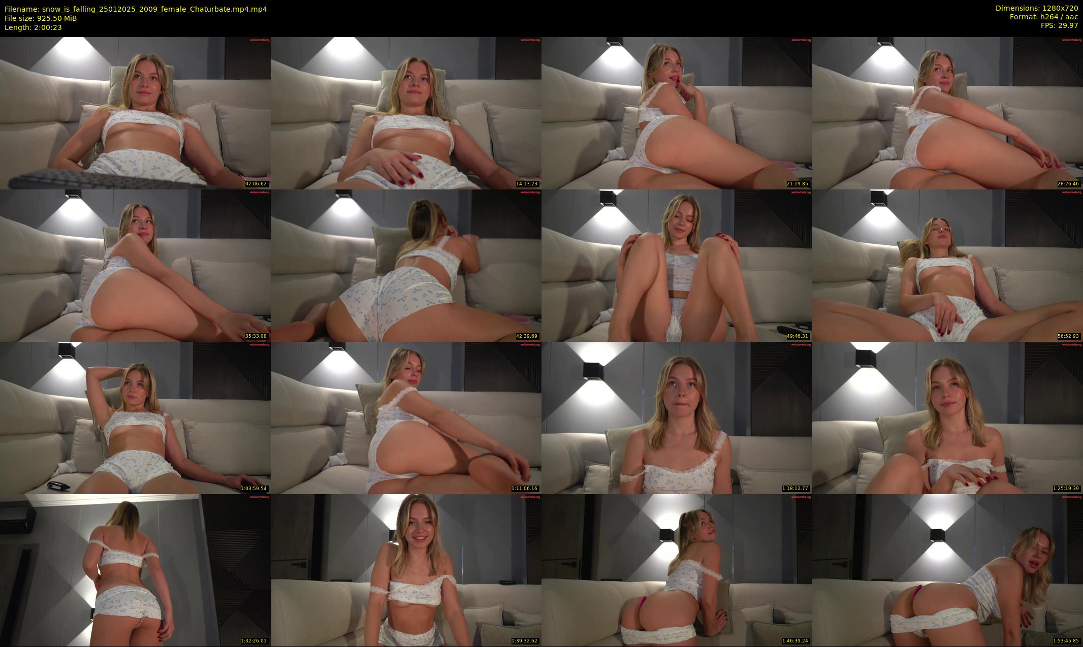 snow_is_falling — 121 minute Chaturbate female cam show recording, 720p, Jan 25, 2025