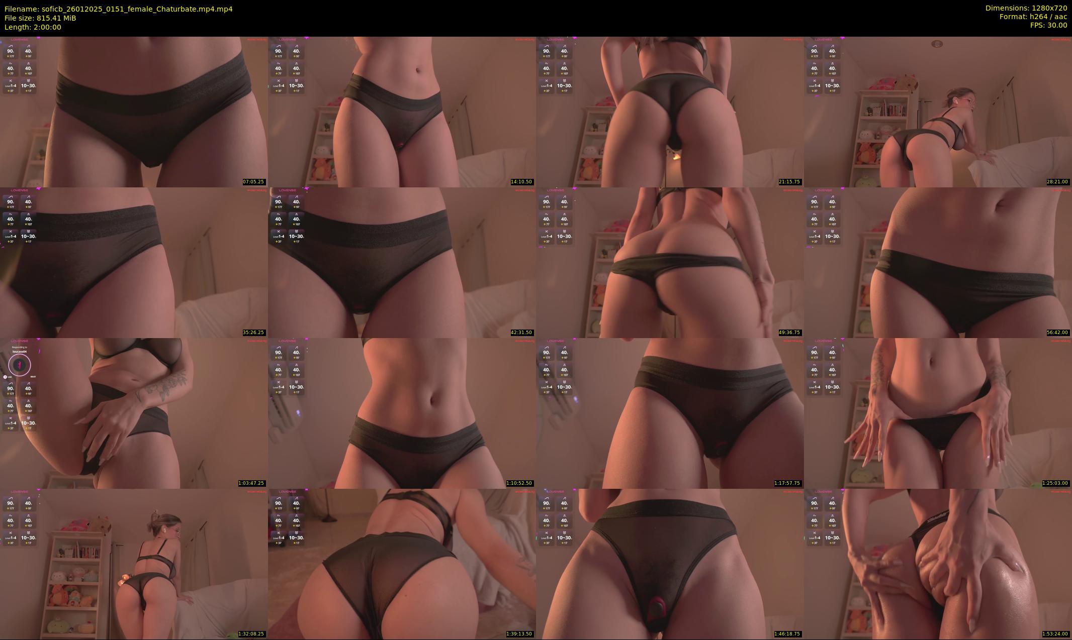 soficb — 120 minute Chaturbate female cam show recording, 720p, Jan 26, 2025