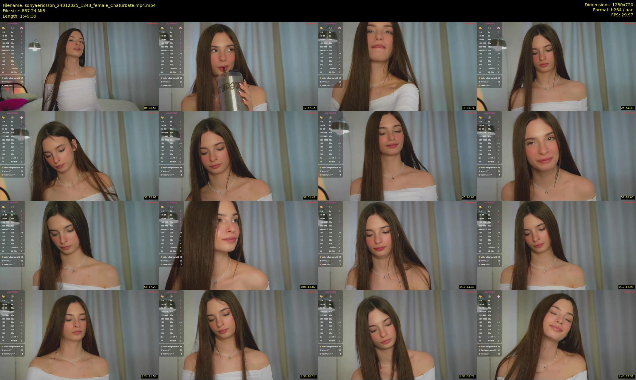 sonyaericsson — 110 minute Chaturbate female cam show recording, 720p, Jan 24, 2025
