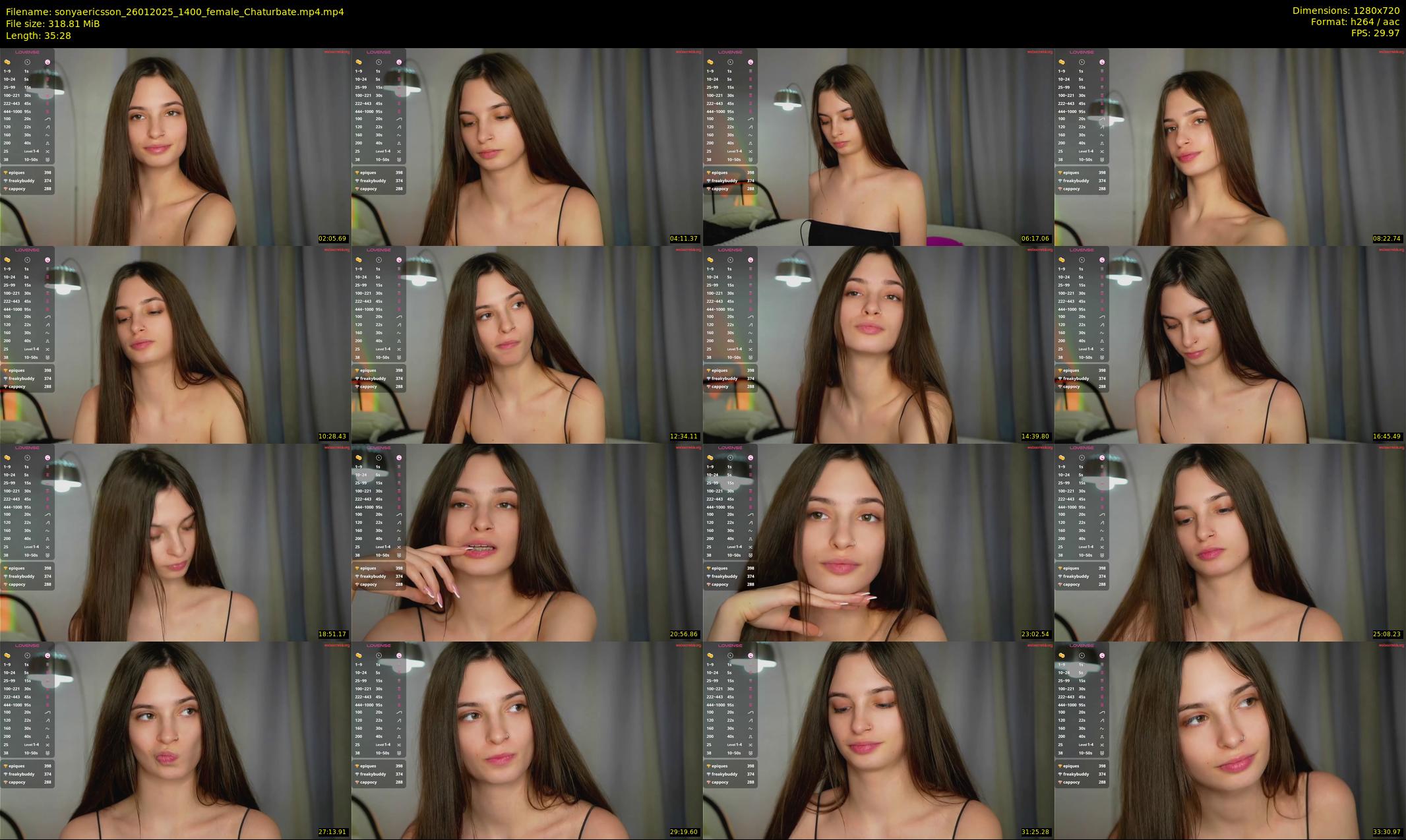 sonyaericsson — 36 minute Chaturbate female cam show recording, 720p, Jan 26, 2025