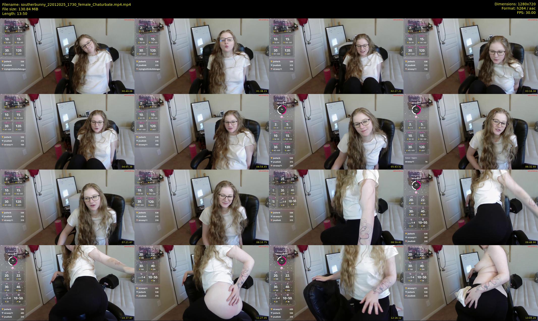 southerbunny — 14 minute Chaturbate female cam show recording, 720p, Jan 22, 2025