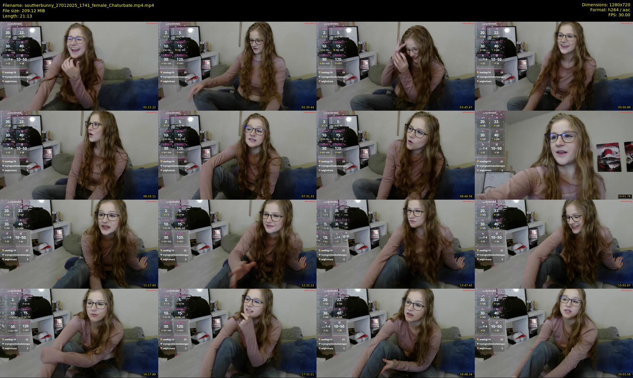 southerbunny — 22 minute Chaturbate female cam show recording, 720p, Jan 27, 2025