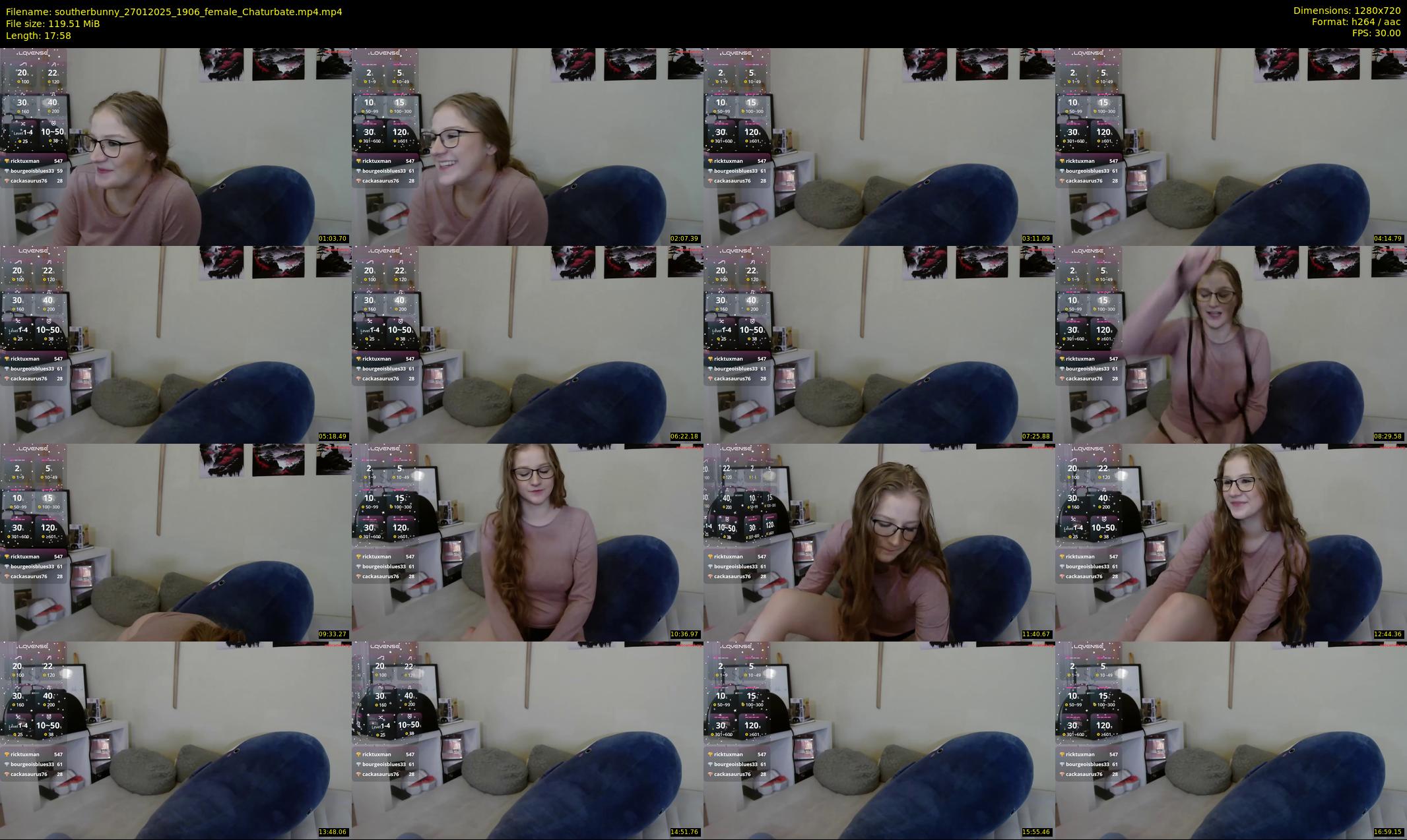 southerbunny — 18 minute Chaturbate female cam show recording, 720p, Jan 27, 2025
