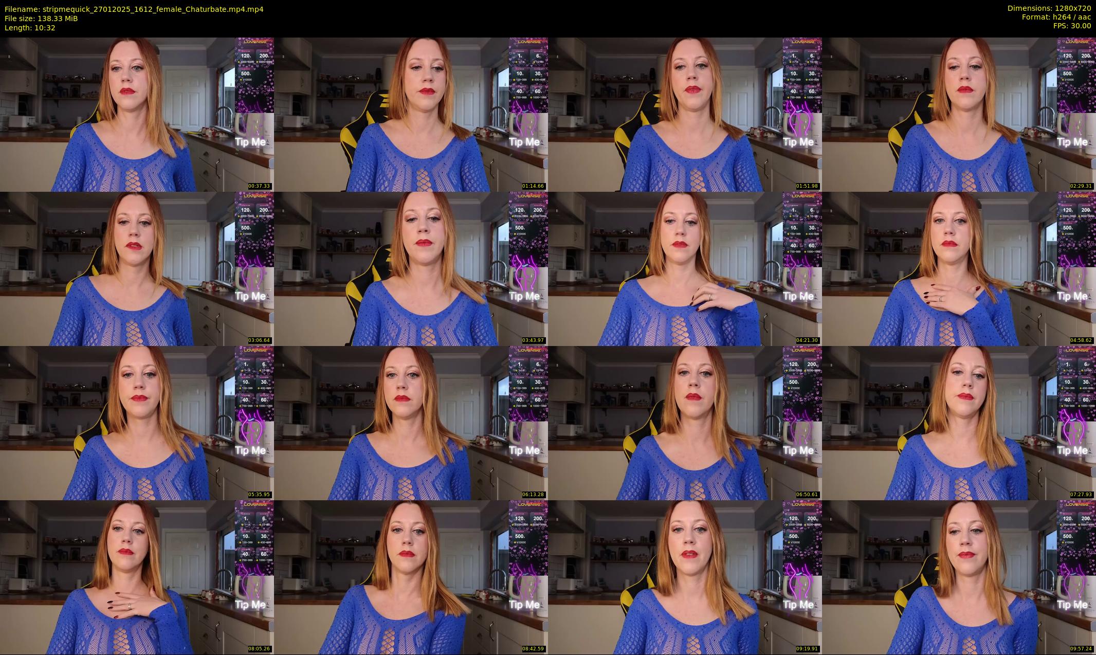 stripmequick — 11 minute Chaturbate female cam show recording, 720p, Jan 27, 2025