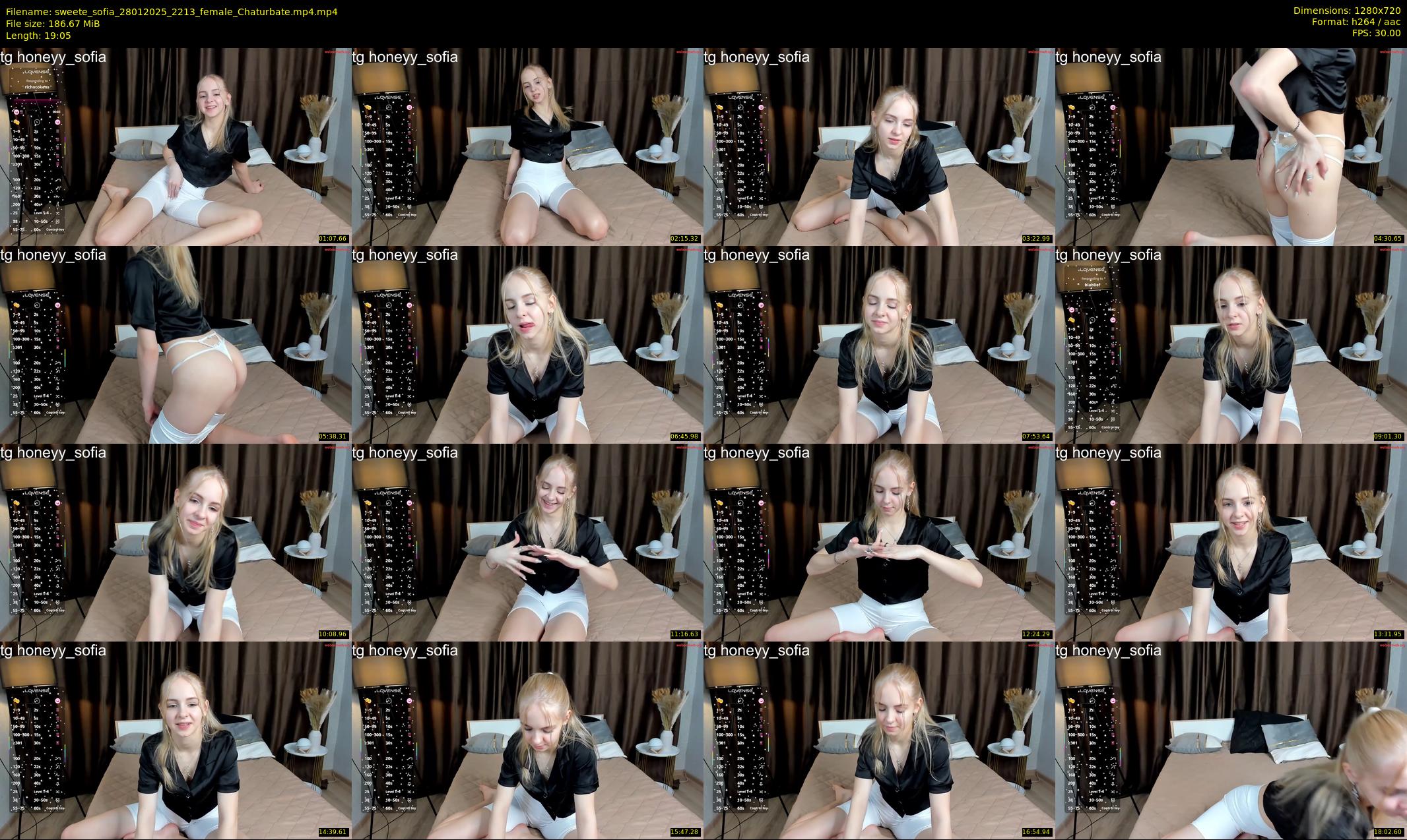 sweete_sofia — 20 minute Chaturbate female cam show recording, 720p, Jan 28, 2025